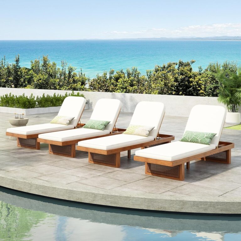 Image 1 of buy Merax Acacia Wood Chaise Lounge