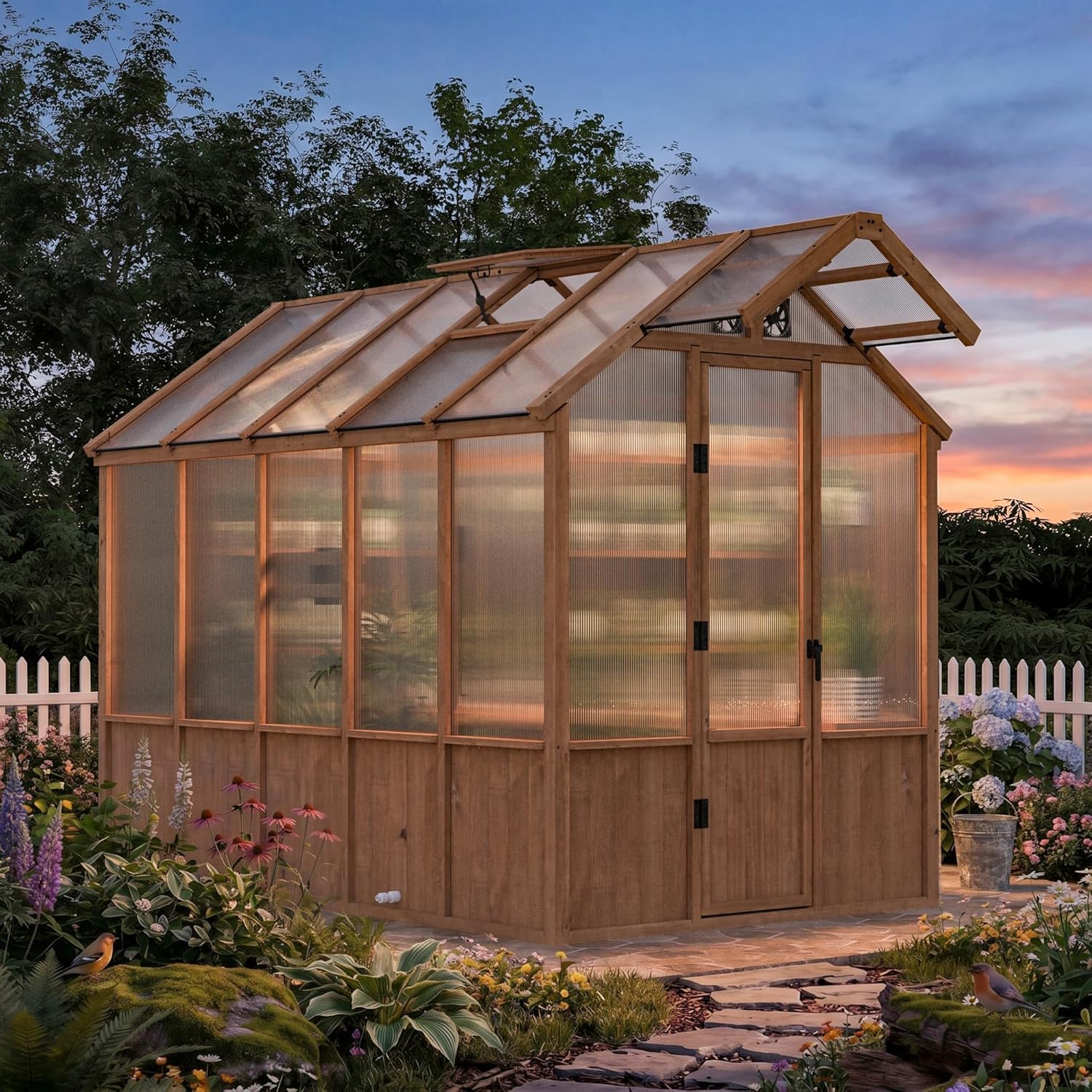 buy Modern Shade EverBloom greenhouse,best cedar wood greenhouse for gardening,large greenhouse with built-in faucet,Modern Shade EverBloom greenhouse pros cons,extra tall wooden greenhouse worth buying,greenhouse with USB charging ports for plants unboxing and complete package contents