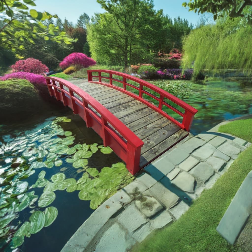 Step-by-step guide for buy Monet's Japanese bridge 8 ft,best garden bridge for pond,Monet Japanese bridge assembly,should I buy a wooden garden bridge,SamsGazebos bridge pros cons,red Japanese bridge worth buying - complete tutorial