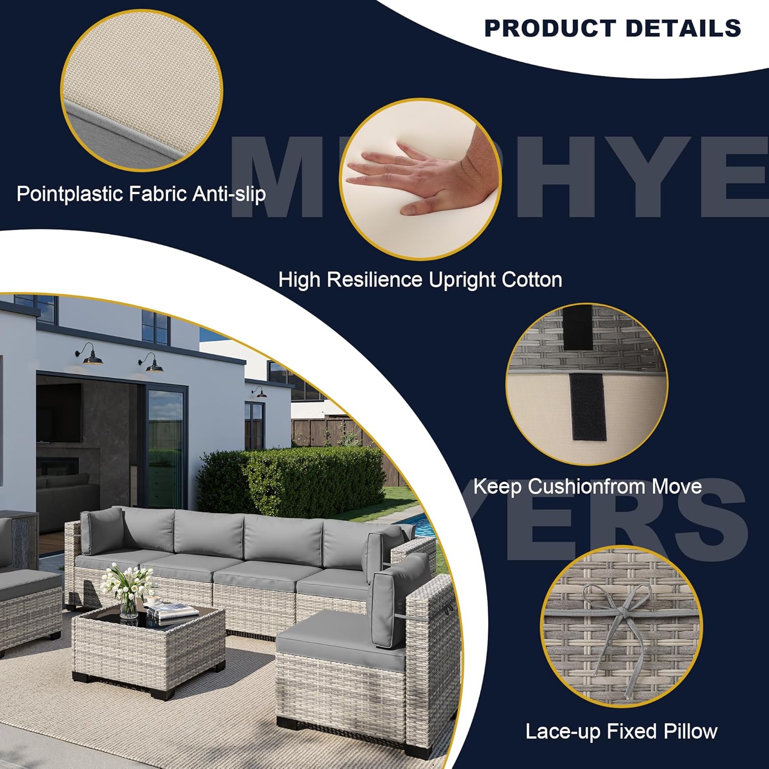 buy Muphyers outdoor patio set,best outdoor conversation set with fire pit,Muphyers 16 piece patio set worth it,outdoor sectional with swivel rocking chairs,wicker rattan sofa set pros cons,should I buy a patio set with fire pit table unboxing and complete package contents