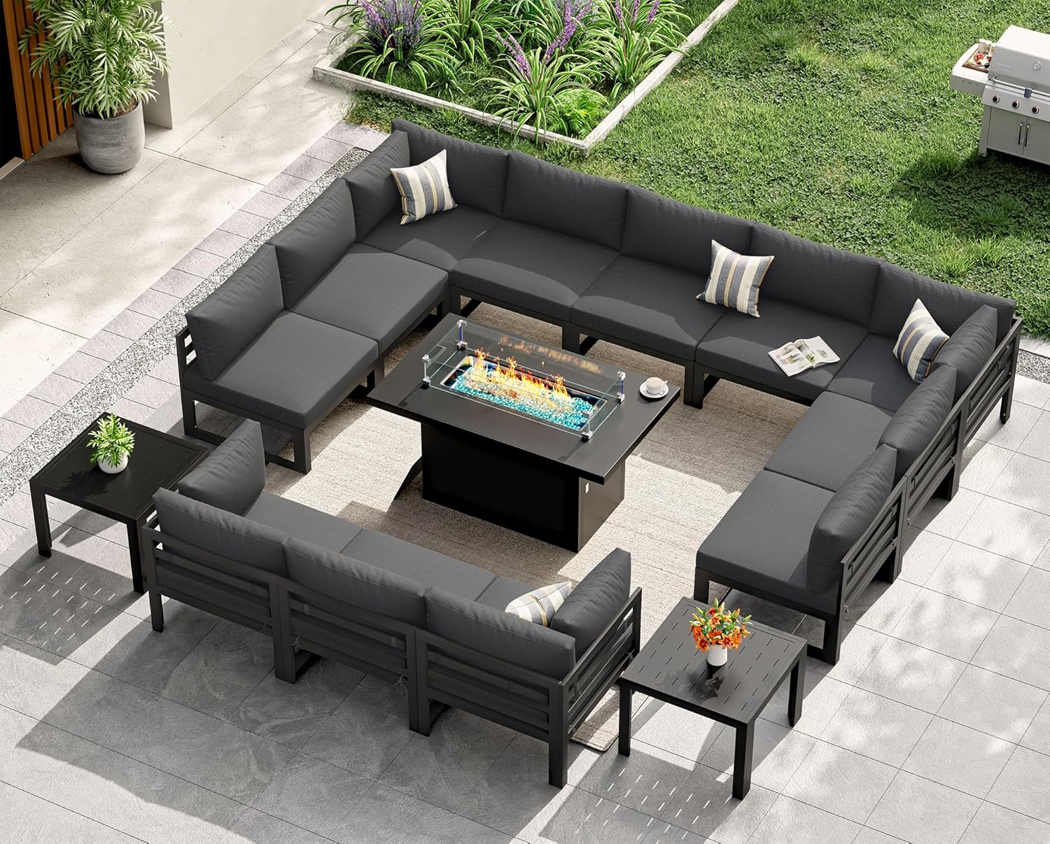 buy NICESOUL 15-piece patio furniture set,NICESOUL patio set pros cons,should I buy NICESOUL sectional,NICESOUL vs other outdoor furniture,best heavy duty patio set for backyard,NICESOUL fire pit table worth buying unboxing and complete package contents