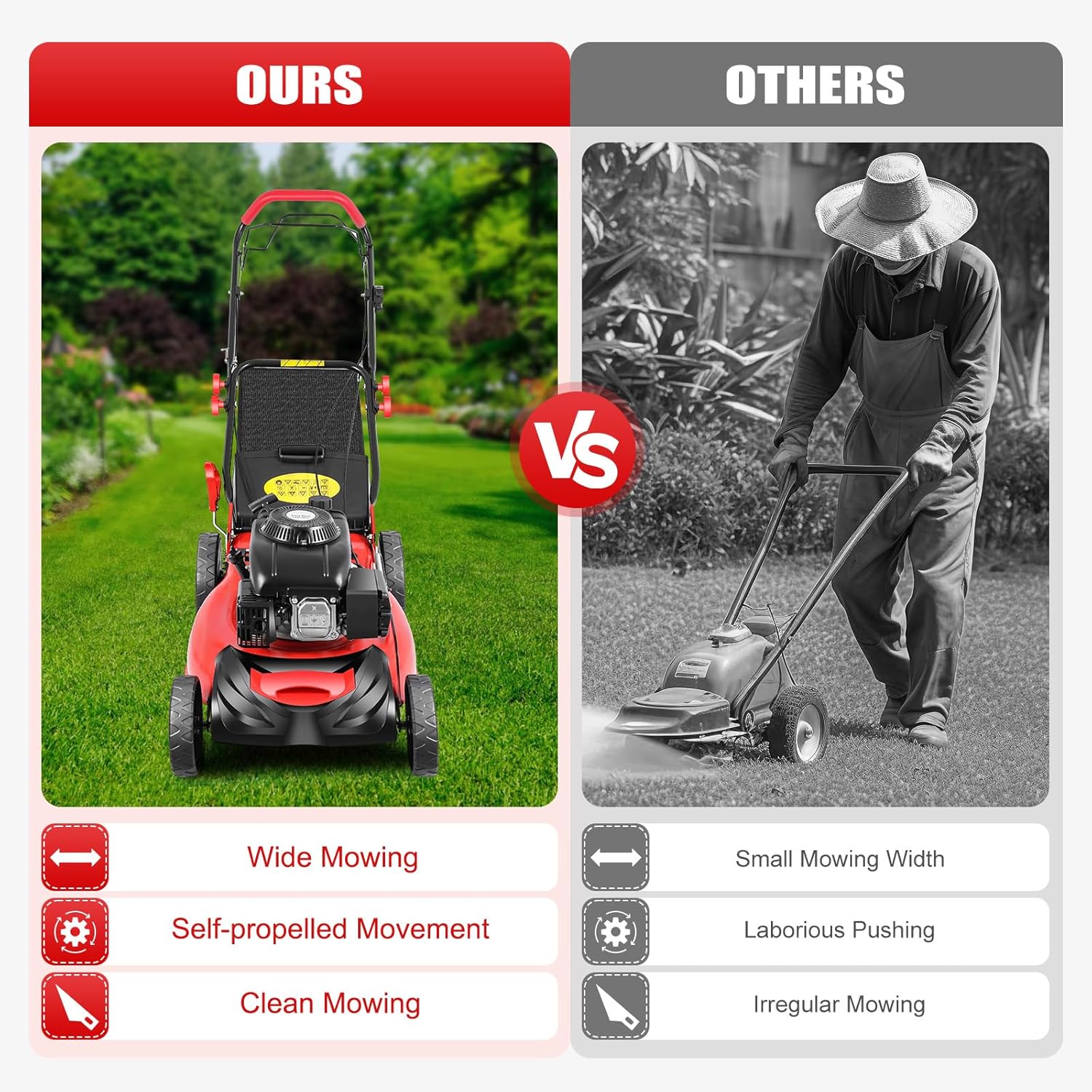 buy Omosiroi self-propelled lawn mower,Omosiroi mower worth buying,best self-propelled gas mower,Omosiroi 140cc mower pros cons,self-propelled lawn mower for large yards,should I buy the Omosiroi gas mower performance testing and real-world results