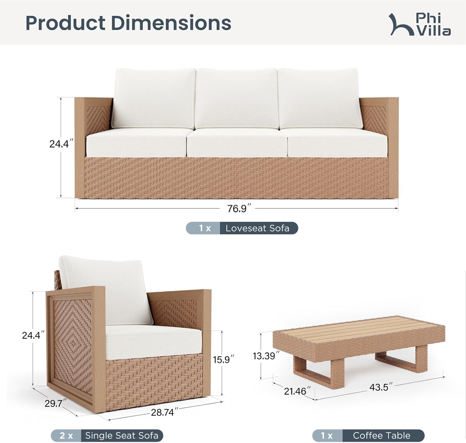 buy PHI VILLA HDPE patio furniture set,PHI VILLA outdoor sectional pros cons,best HDPE patio furniture for garden,PHI VILLA modular sofa set worth buying,PHI VILLA vs other outdoor conversation sets,5 seat HDPE patio set features unboxing and complete package contents