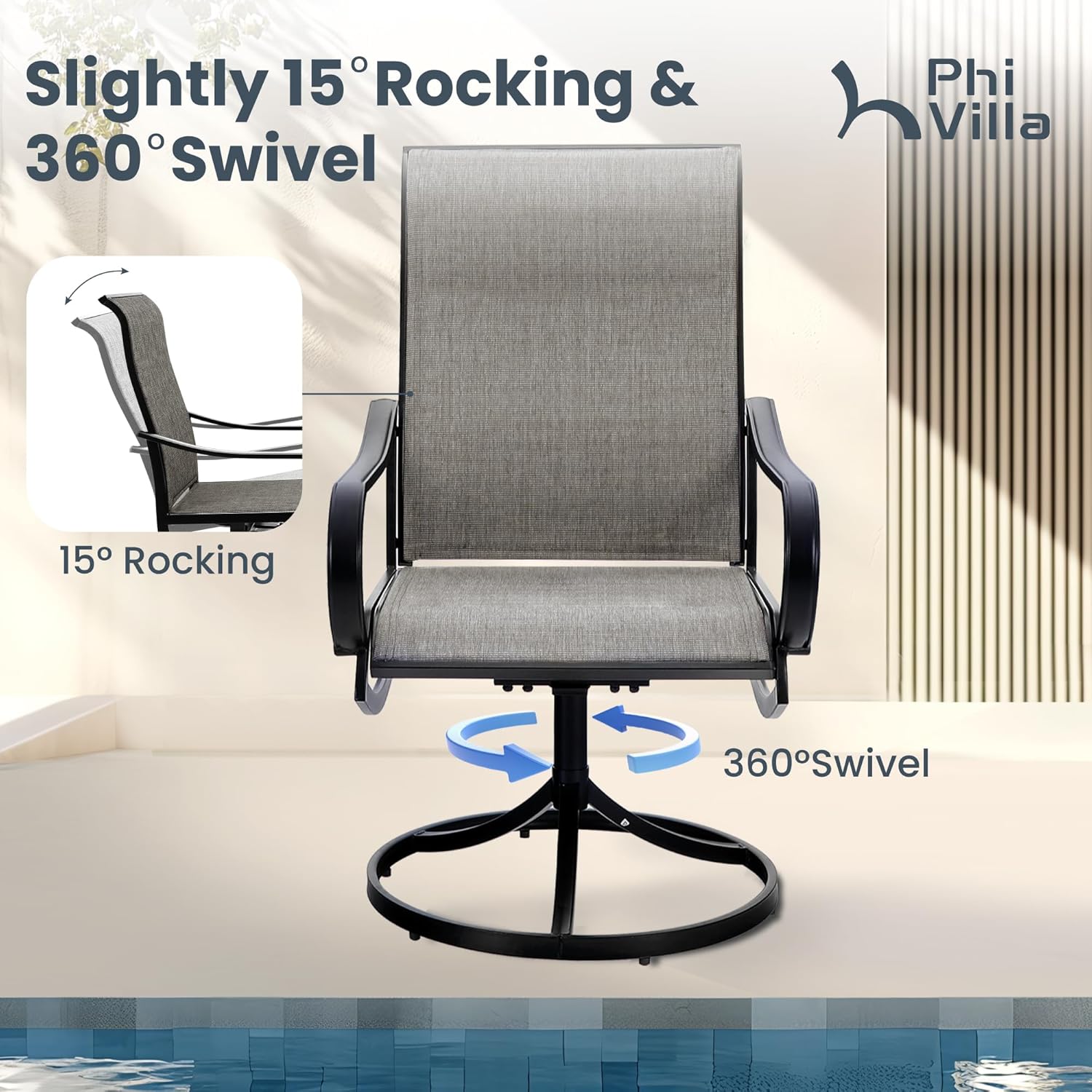 buy PHI VILLA patio dining set,PHI VILLA patio set pros cons,best outdoor dining set for deck,PHI VILLA vs similar brands,swivel chair dining set worth buying,patio set with umbrella for garden unboxing and complete package contents