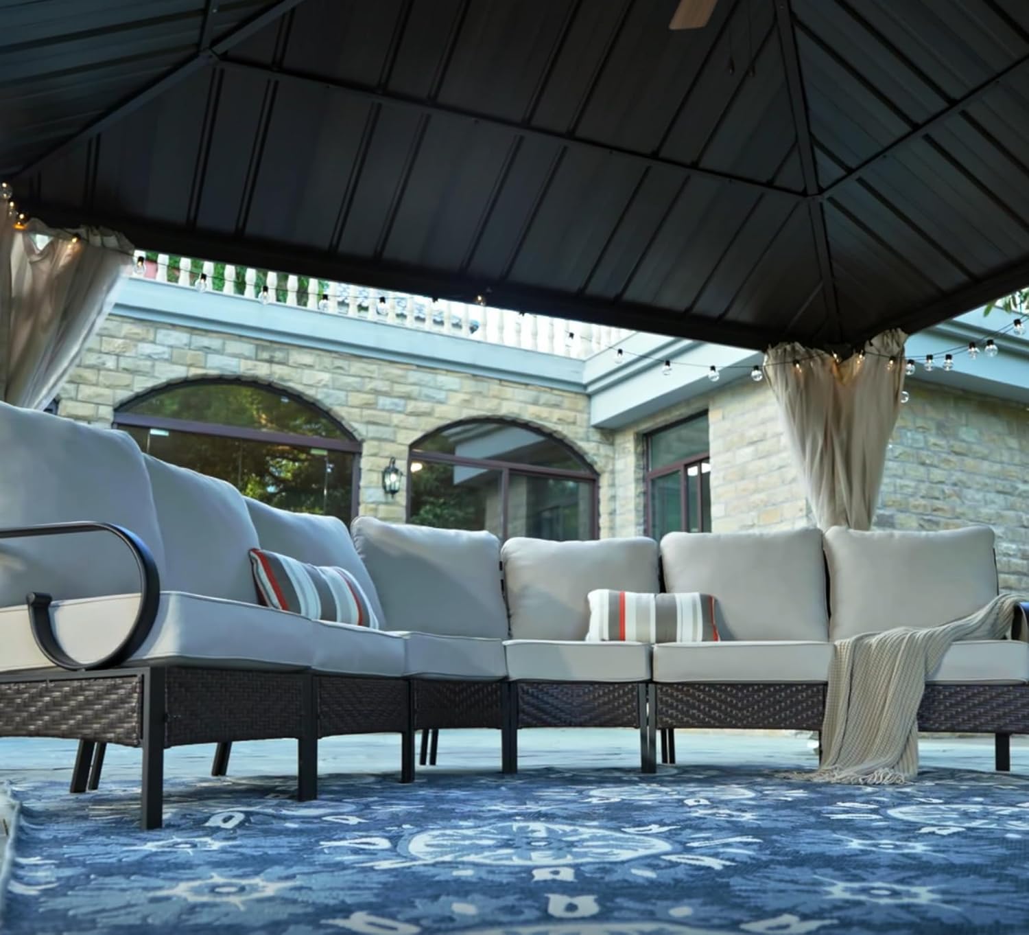 Step-by-step guide for buy PHI VILLA patio set,PHI VILLA 6 piece half moon patio furniture set,best outdoor curved wicker sectional for backyard,PHI VILLA patio set pros cons,should I buy PHI VILLA outdoor furniture,PHI VILLA vs Sunjoy patio furniture - complete tutorial