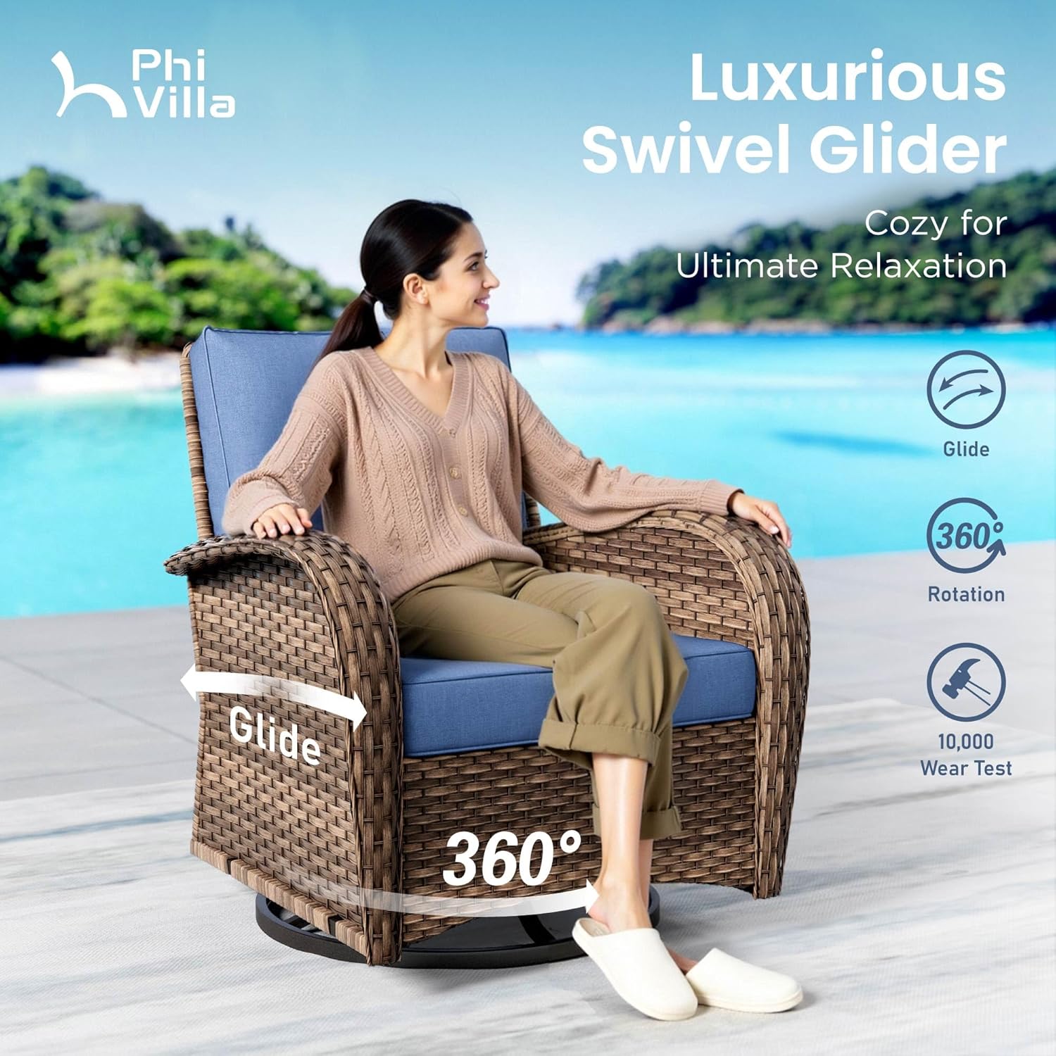 buy PHI VILLA wicker patio set,best wicker patio furniture for car,PHI VILLA outdoor conversation set pros cons,should I buy PHI VILLA patio set,PHI VILLA vs other rattan sets,PHI VILLA patio furniture worth buying unboxing and complete package contents