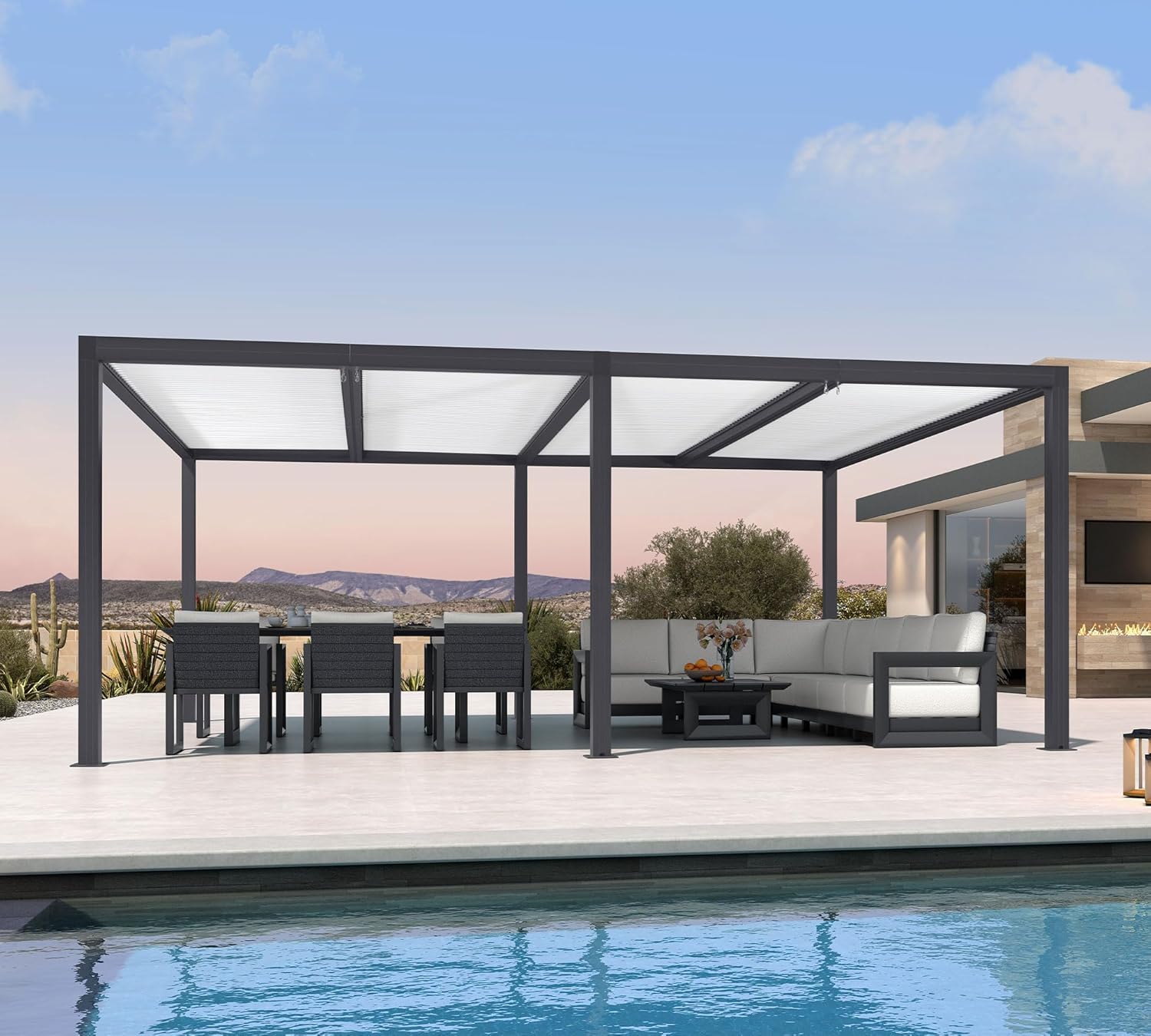 Image 1 of buy PURPLE LEAF louvered pergola