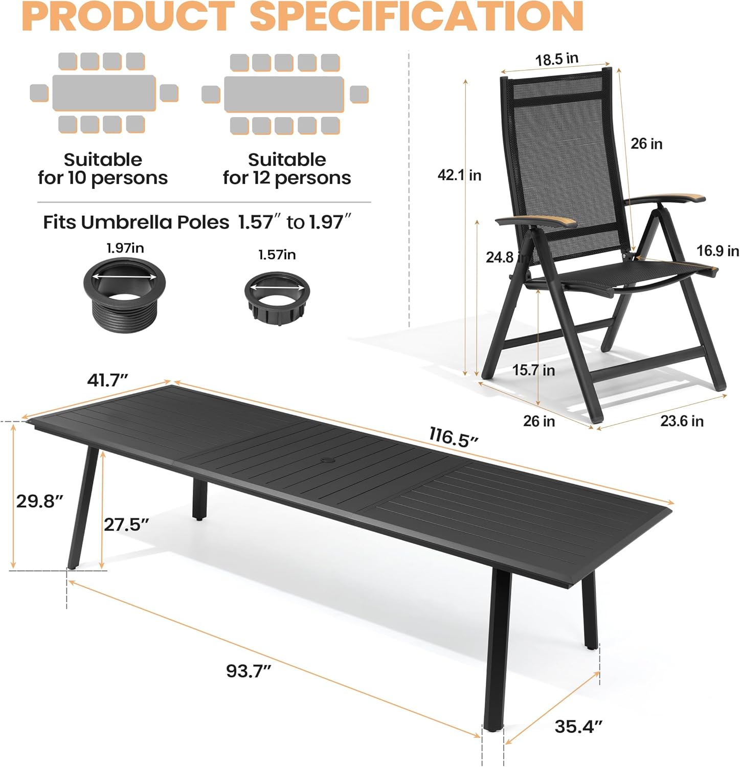 buy Pellebant patio dining set,Pellebant aluminum patio set pros cons,best outdoor dining set for 12 people,Pellebant dining set worth buying,Pellebant vs other patio dining sets,weather resistant aluminum dining set for deck unboxing and complete package contents