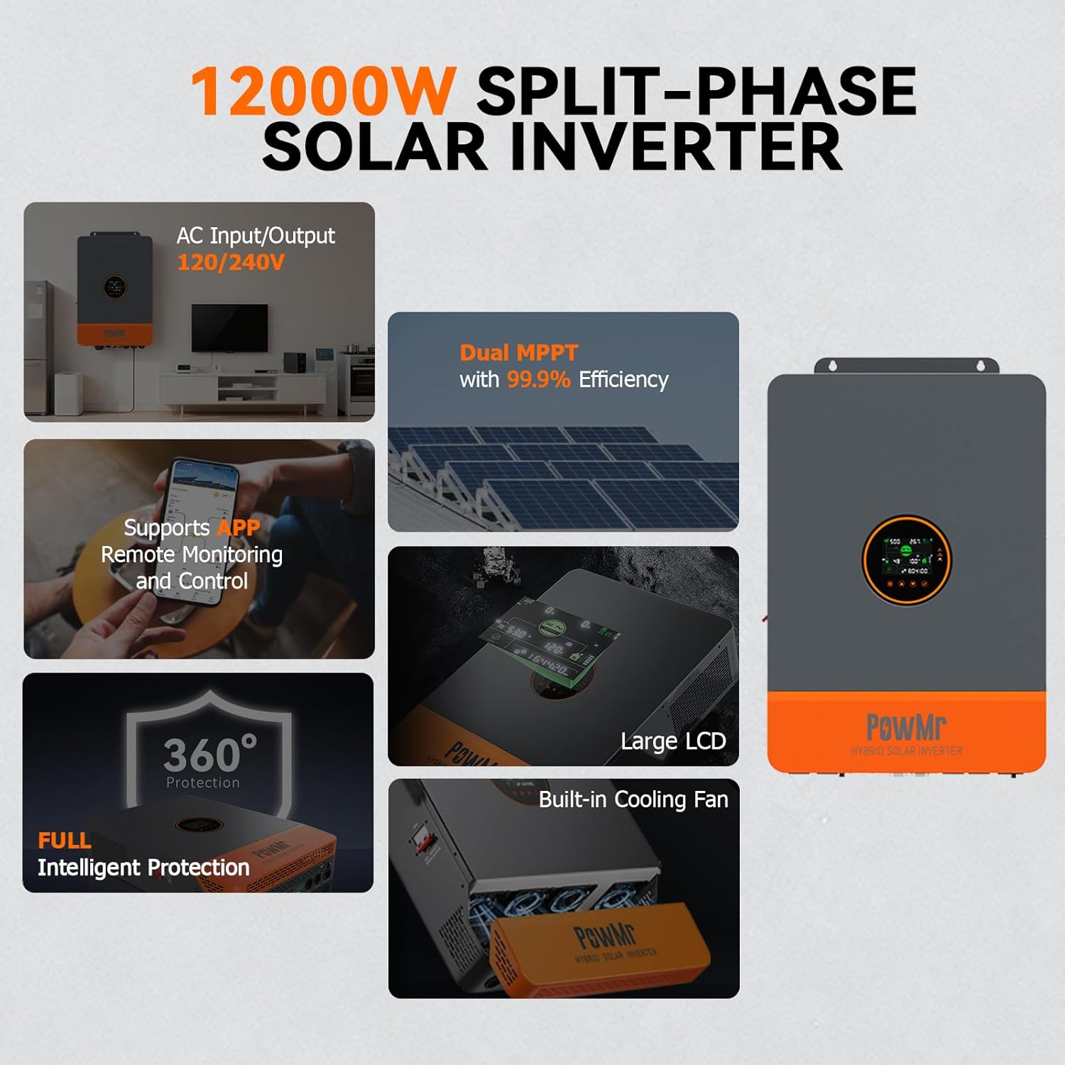 buy PowMr 12000W solar inverter,PowMr 12kW hybrid inverter pros cons,best split phase inverter for home backup,should I buy PowMr solar inverter,PowMr inverter vs Victron comparison,12000W inverter worth buying for off-grid unboxing and complete package contents