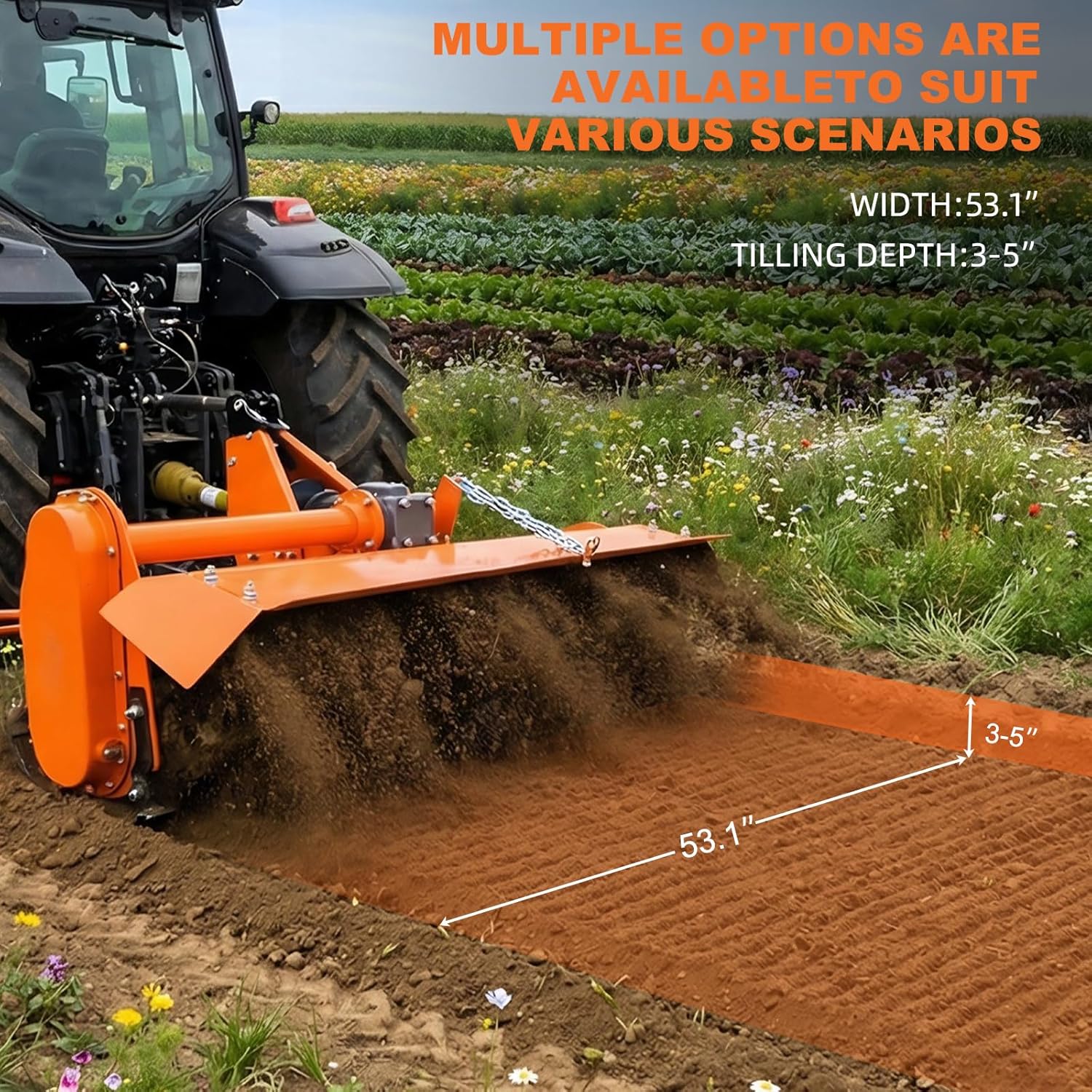 buy QEEKA 61 inch rotary tiller,QEEKA tiller for 20-30 hp tractor,61.4 inch rotary tiller pros cons,compatible rotary tiller Class 1,3 point hitch tiller vs others,best tractor tiller for garden unboxing and complete package contents