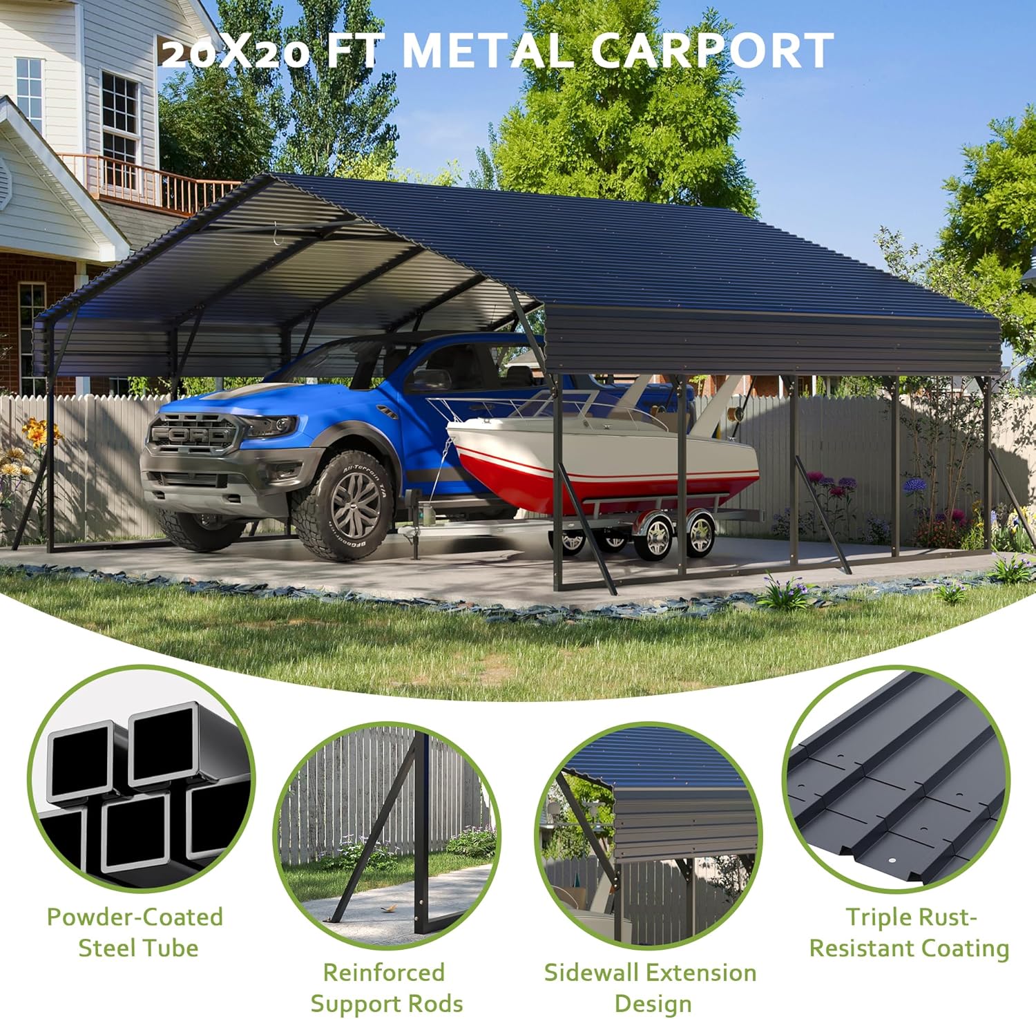 Step-by-step guide for buy Quinora 20x20 metal carport,20x20 carport worth it,Quinora carport pros cons,best metal carport for vehicles,should I buy a heavy duty carport,outdoor car shelter comparison - complete tutorial