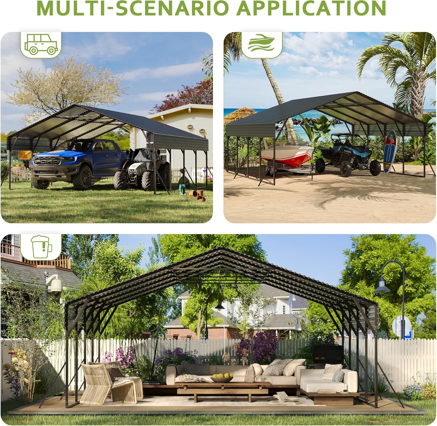 buy Quinora 20x20 metal carport,20x20 carport worth it,Quinora carport pros cons,best metal carport for vehicles,should I buy a heavy duty carport,outdoor car shelter comparison performance testing and real-world results