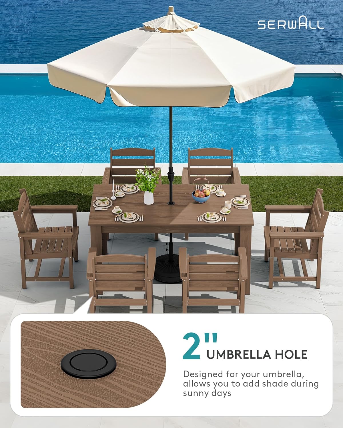Step-by-step guide for buy SERWALL outdoor dining set,SERWALL HDPE dining set pros cons,SERWALL patio dining set worth it,best outdoor dining set for large family,SERWALL dining set vs other brands,SERWALL dining table with umbrella hole - complete tutorial