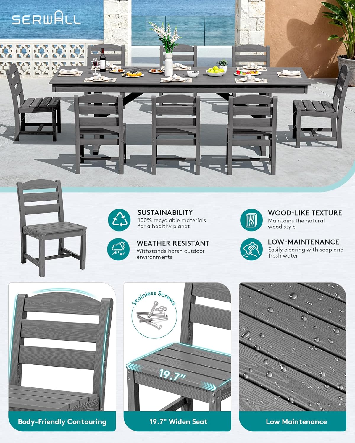 Step-by-step guide for buy SERWALL outdoor dining set,SERWALL patio furniture pros cons,best 9 piece outdoor dining set,SERWALL HDPE dining set worth buying,SERWALL vs outdoor dining alternatives,should I buy SERWALL dining set - complete tutorial