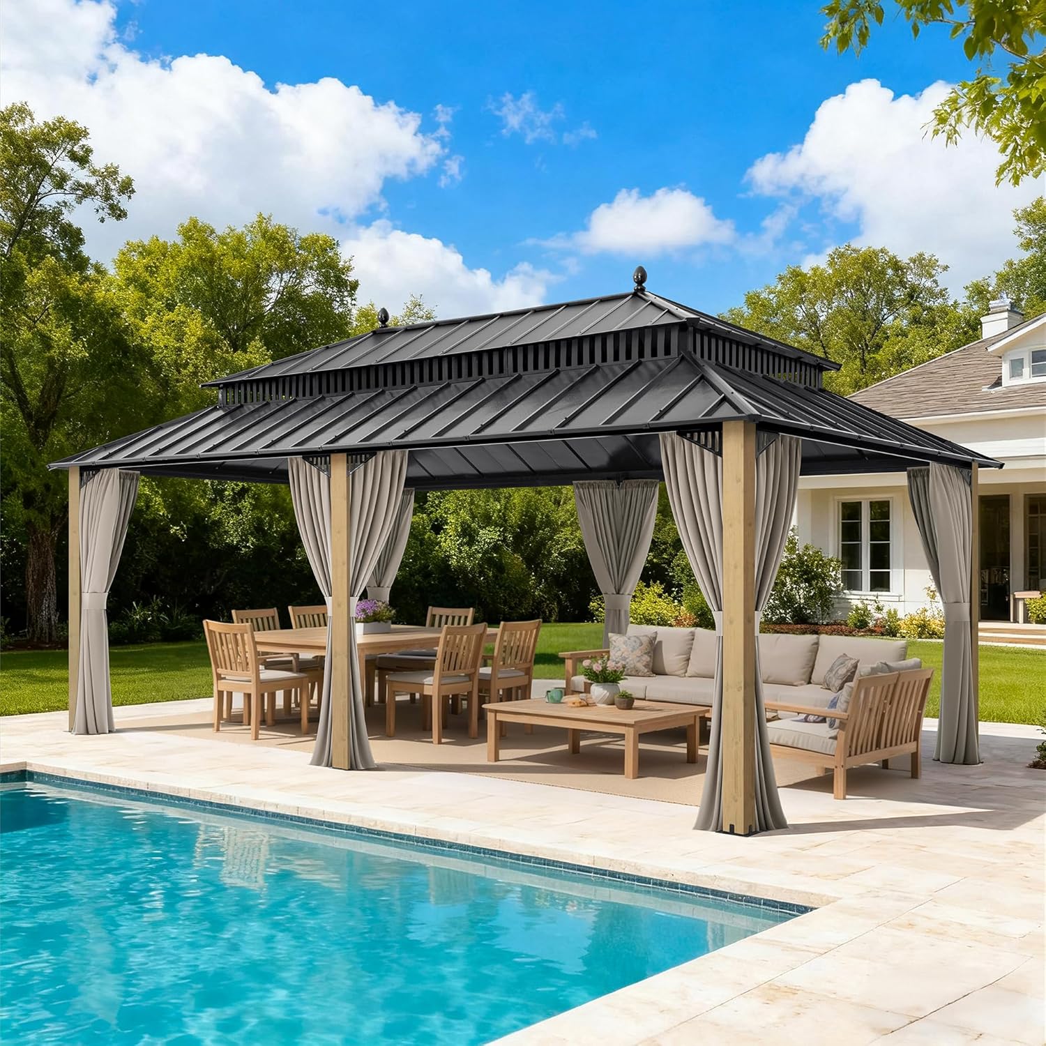 Image 1 of buy SUNJOY Kingston 20x12 gazebo