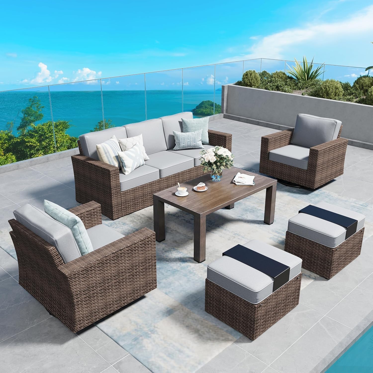 Image 1 of buy SUNSHINE VALLEY swivel glider patio set