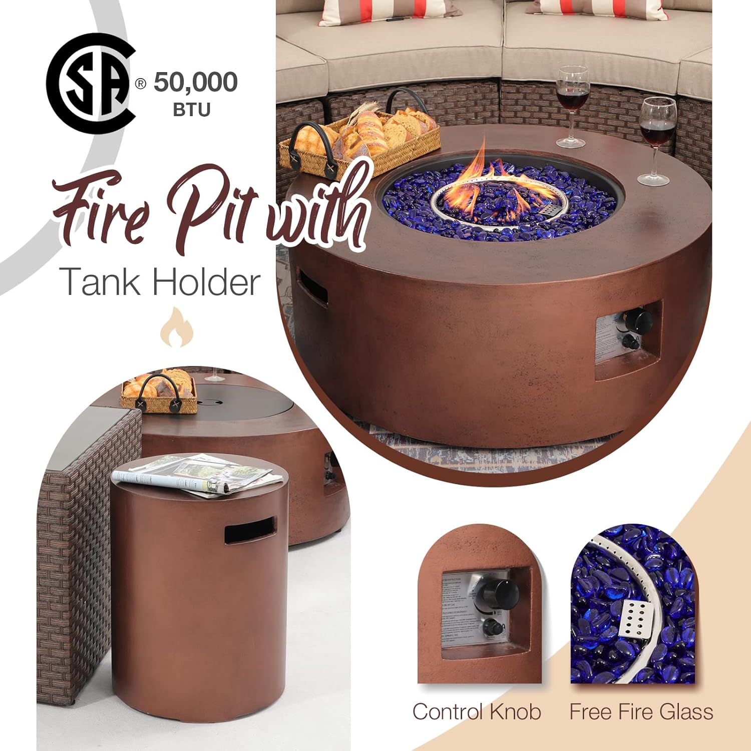 buy SUNSITT patio furniture set with fire pit,best outdoor sectional with fire table,SUNSITT fire pit set pros cons,12 piece patio set worth buying,brown rattan outdoor furniture for car camping,SUNSITT vs other fire pit sets performance testing and real-world results