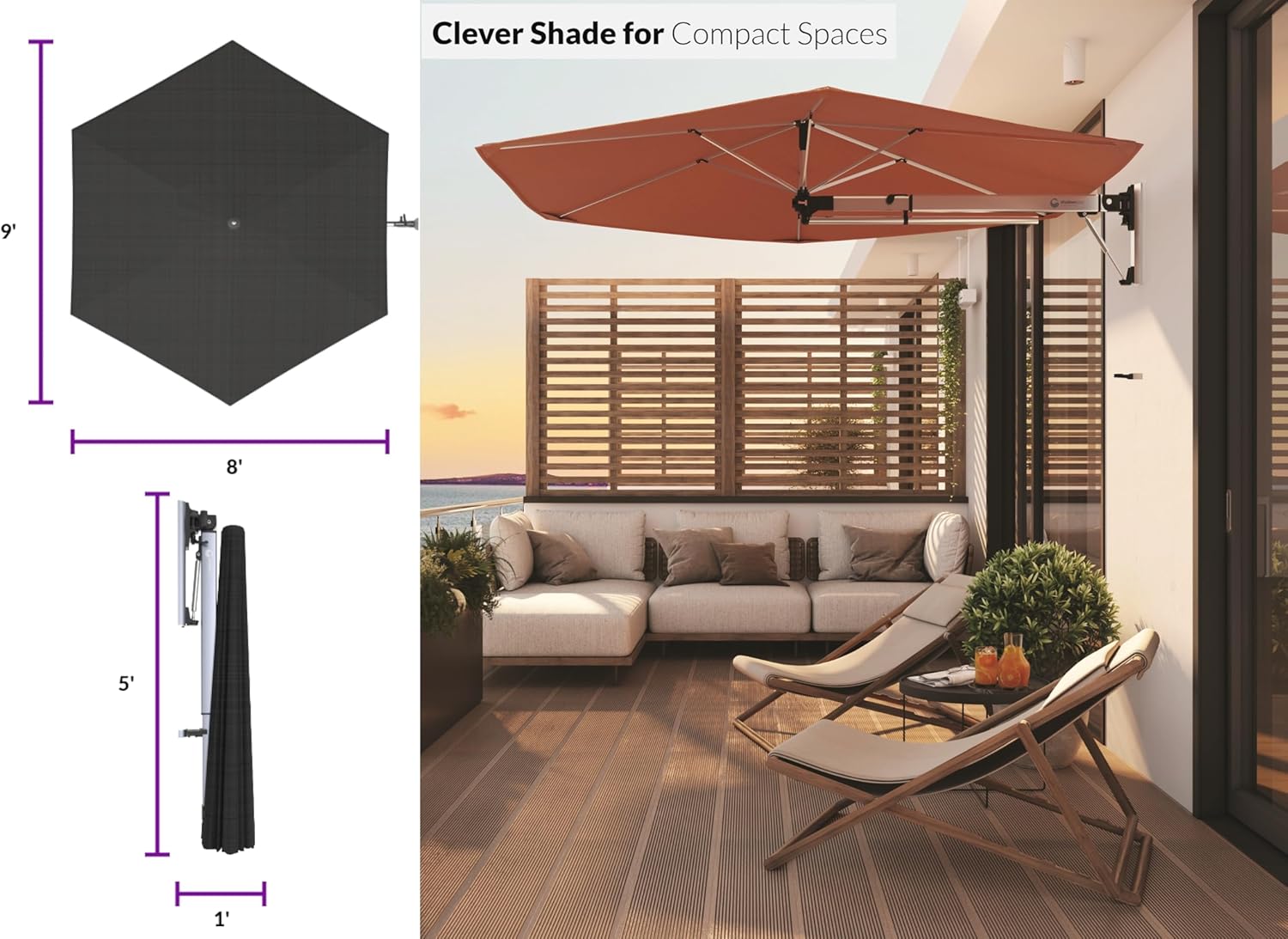 buy ShadowSpec Retreat Umbrella,ShadowSpec Retreat Umbrella pros cons,wall mount umbrella for balcony,best space-saving patio umbrella,ShadowSpec vs other wall umbrellas,ShadowSpec Retreat worth buying unboxing and complete package contents