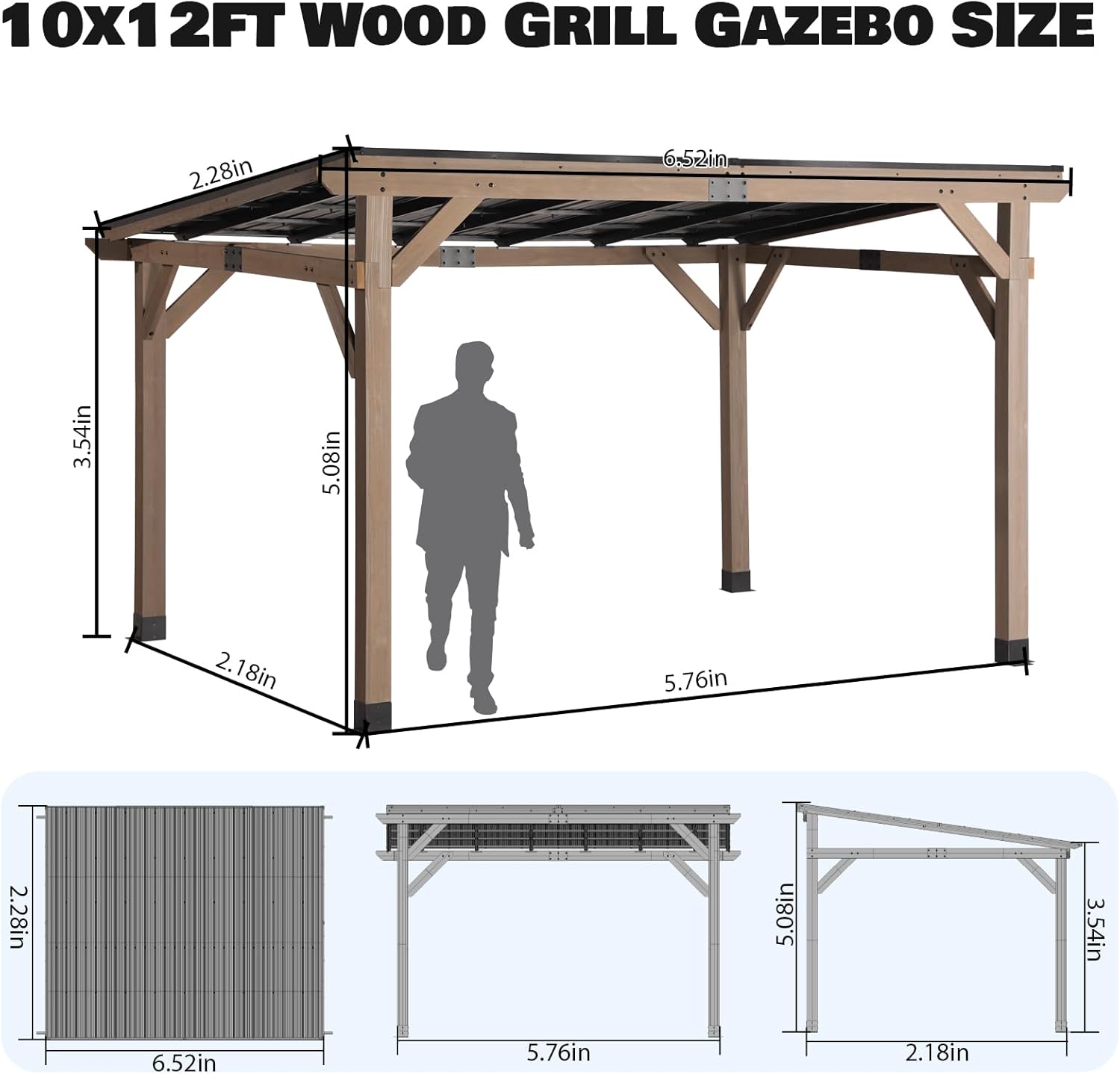 buy StarEcho wood grill gazebo,StarEcho gazebo pros cons,best wooden gazebo for barbecue,cedar hardtop gazebo worth buying,is StarEcho gazebo durable,wooden grill gazebo vs steel unboxing and complete package contents