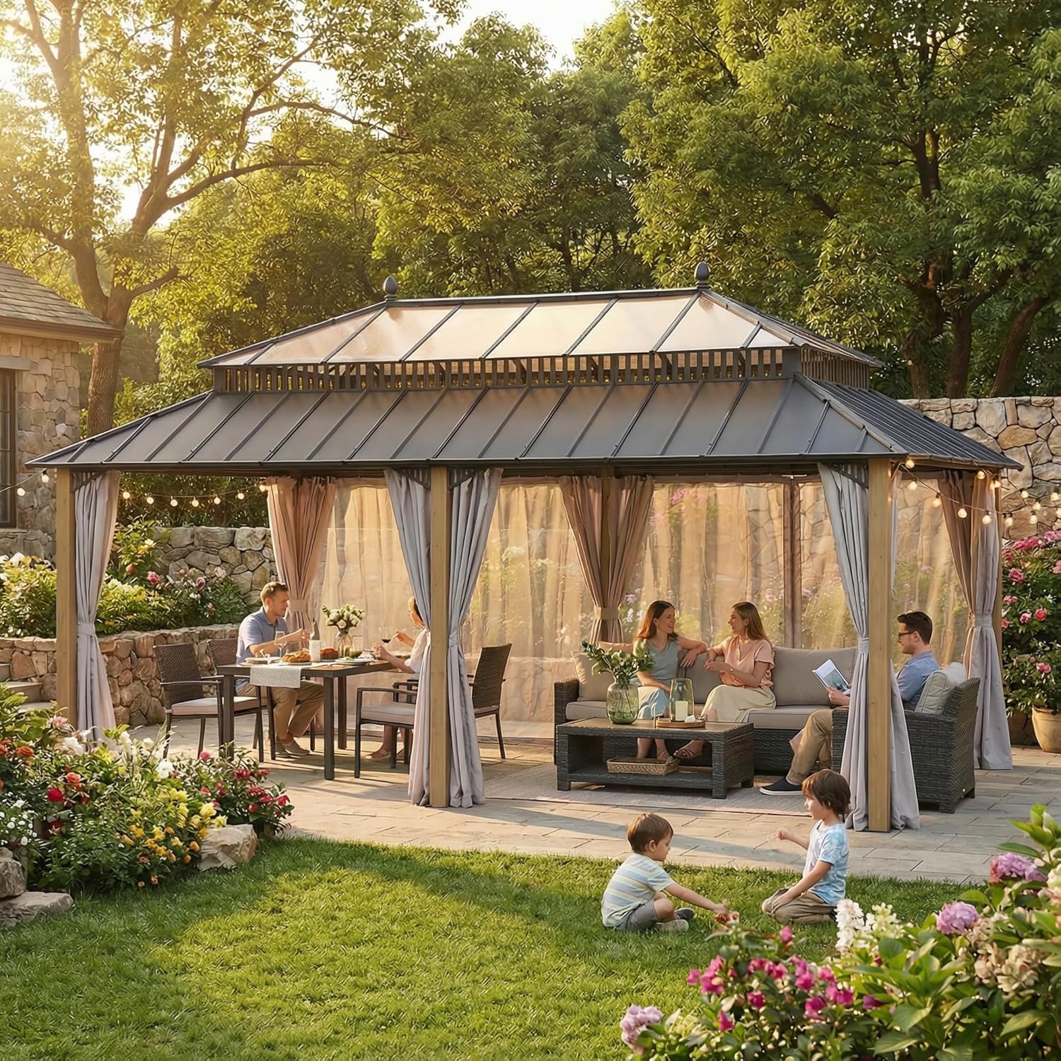 Image 1 of buy Sunjoy Kingston gazebo
