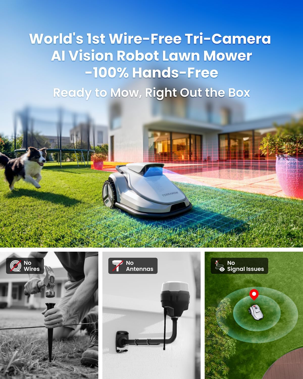 buy TerraMow V1000 robot lawn mower,TerraMow V1000 wire-free lawn mower,TerraMow V1000 pros cons,best robot mower for complex garden,TerraMow V1000 vs other robot mowers,is TerraMow V1000 worth buying unboxing and complete package contents