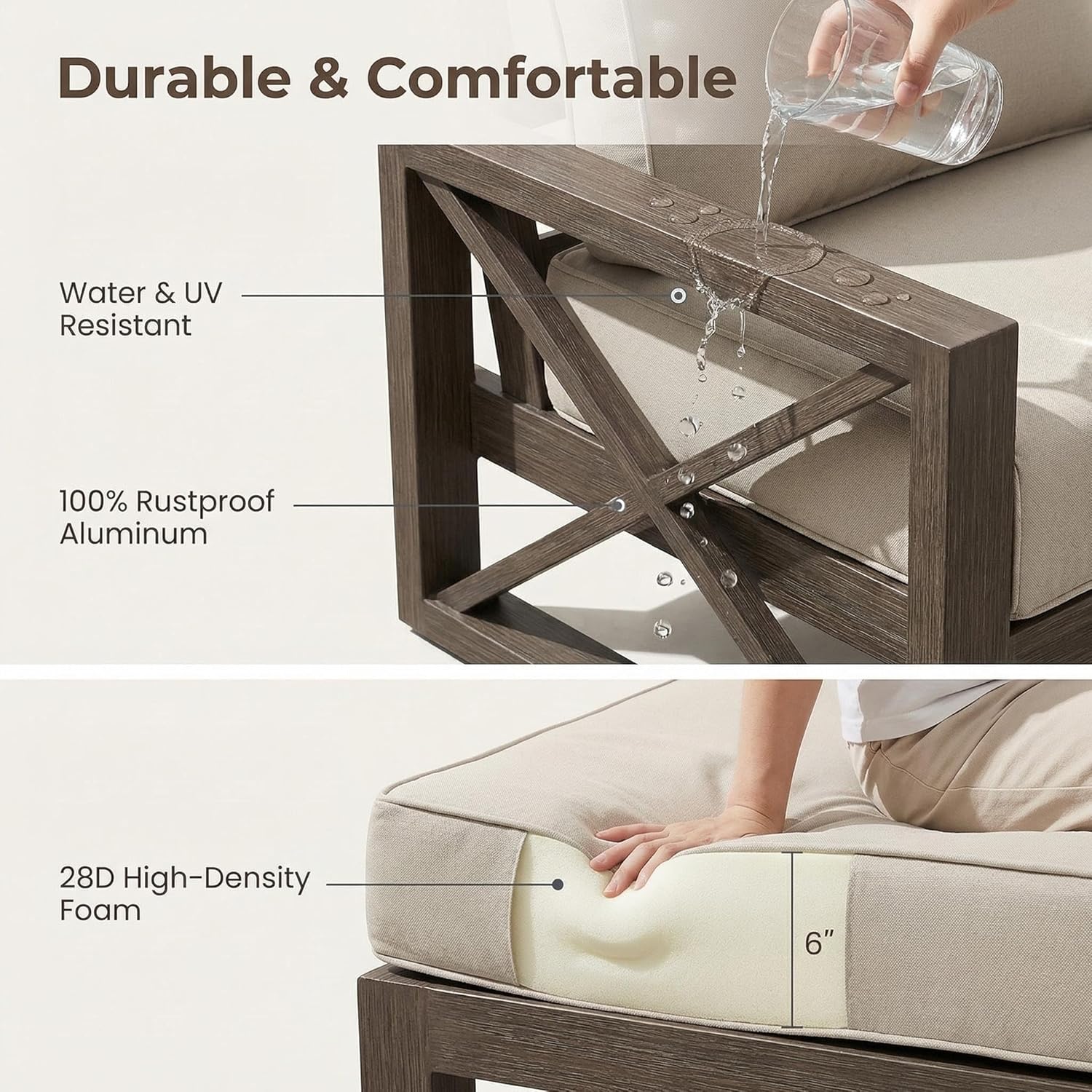 buy UDPATIO aluminum patio furniture set,UDPATIO aluminum patio set pros cons,best aluminum patio furniture with fire pit,UDPATIO outdoor furniture worth buying,should I buy UDPATIO patio set,faux wood grain aluminum furniture for car unboxing and complete package contents