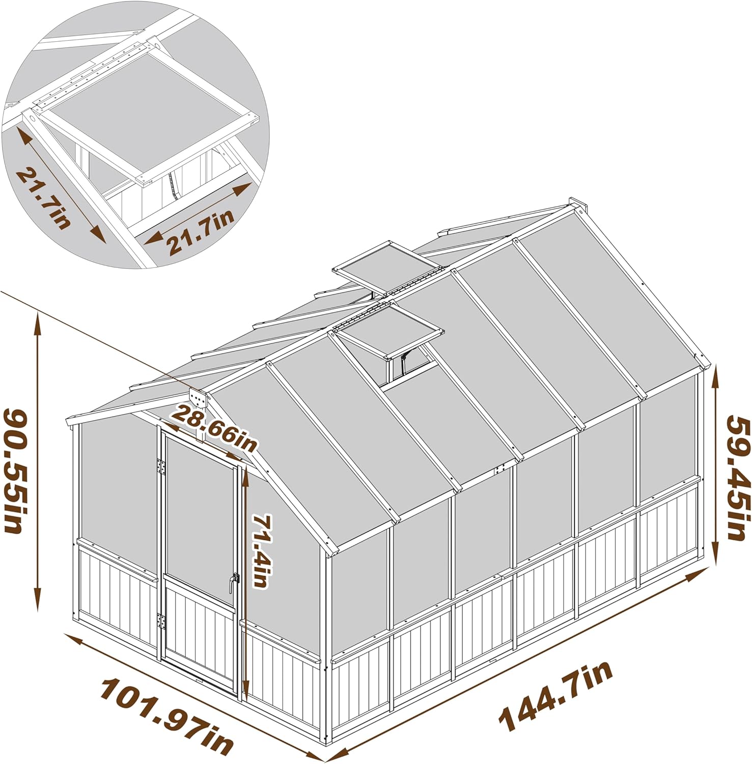 buy VEIKOU 8x12 greenhouse,best wooden greenhouse for backyard,VEIKOU greenhouse pros cons,cedar frame greenhouse worth it,8x12 walk in greenhouse for winter,polycarbonate greenhouse vs glass unboxing and complete package contents