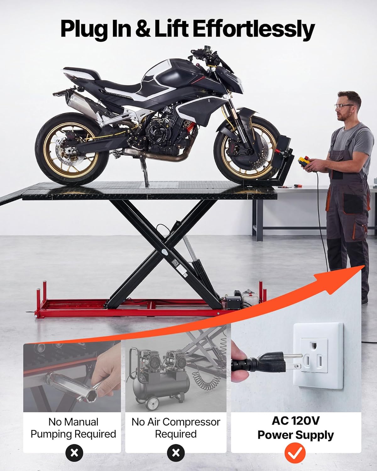 buy VEVOR motorcycle lift table,VEVOR motorcycle lift 1500 lbs pros cons,electric hydraulic motorcycle lift best for ATV,VEVOR vs other motorcycle lifts worth it,heavy duty motorcycle repair stand should I buy,VEVOR motorcycle lift table where to get unboxing and complete package contents