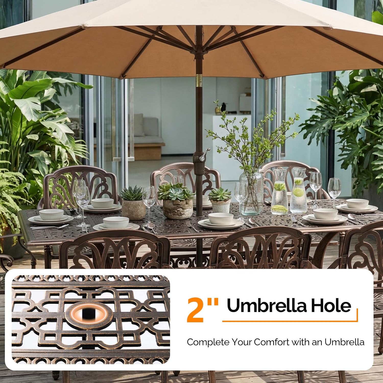 Step-by-step guide for buy VINGLI 9-piece patio dining set,VINGLI cast aluminum dining set pros cons,best 9-piece outdoor dining set for garden,VINGLI rectangular table with umbrella hole,should I buy VINGLI patio dining set,stackable outdoor chairs set worth buying - complete tutorial