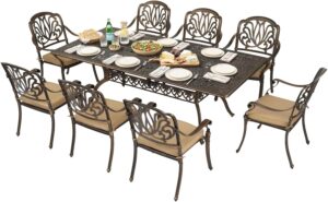 Image 1 of buy VINGLI cast aluminum patio dining set
