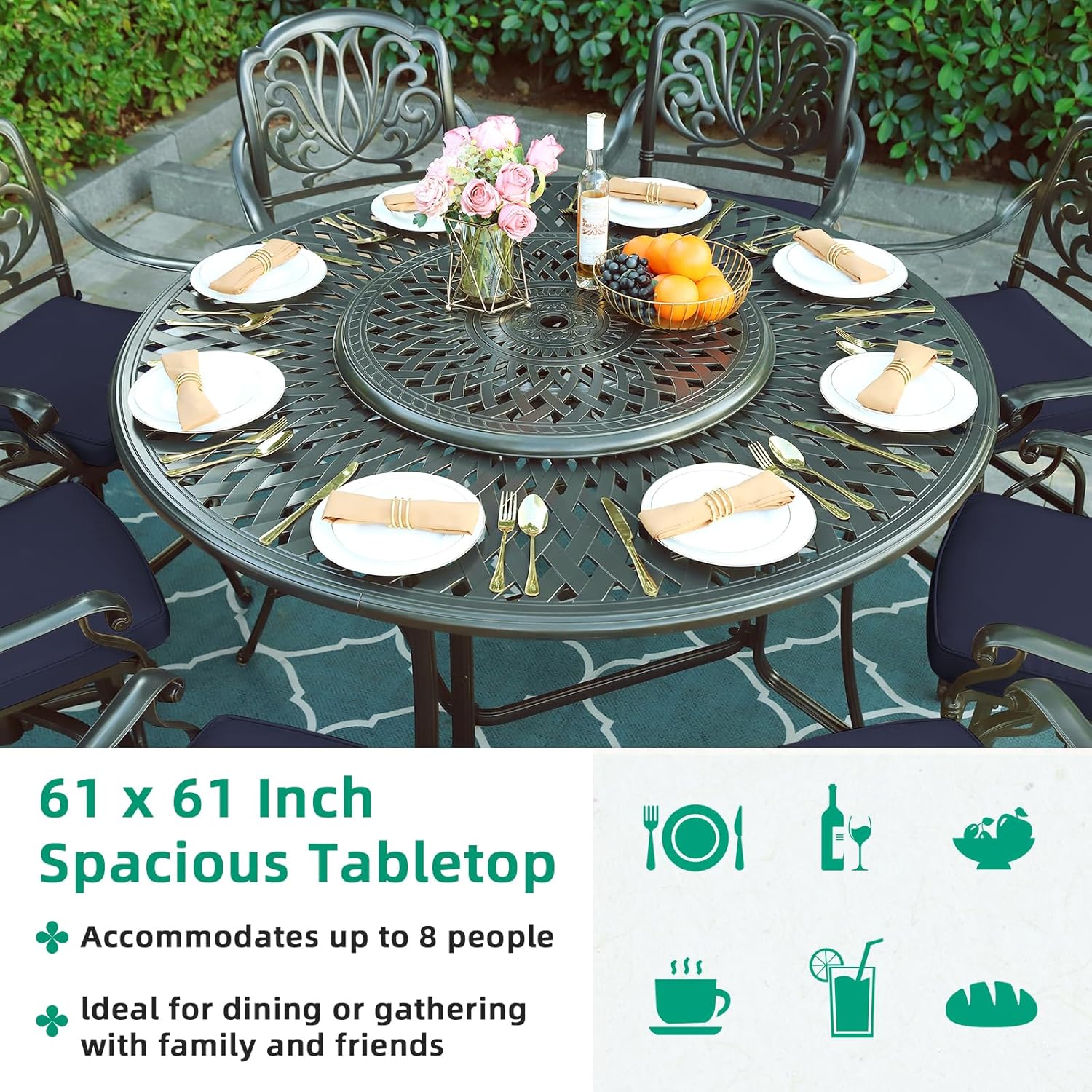 Step-by-step guide for buy VIVIJASON patio bar set,VIVIJASON cast aluminum dining set pros cons,best patio bar table and chairs for outdoor use,swivel bar stools vs stationary worth buying,should I buy a cast aluminum patio set,VIVIJASON bar set with lazy Susan features - complete tutorial