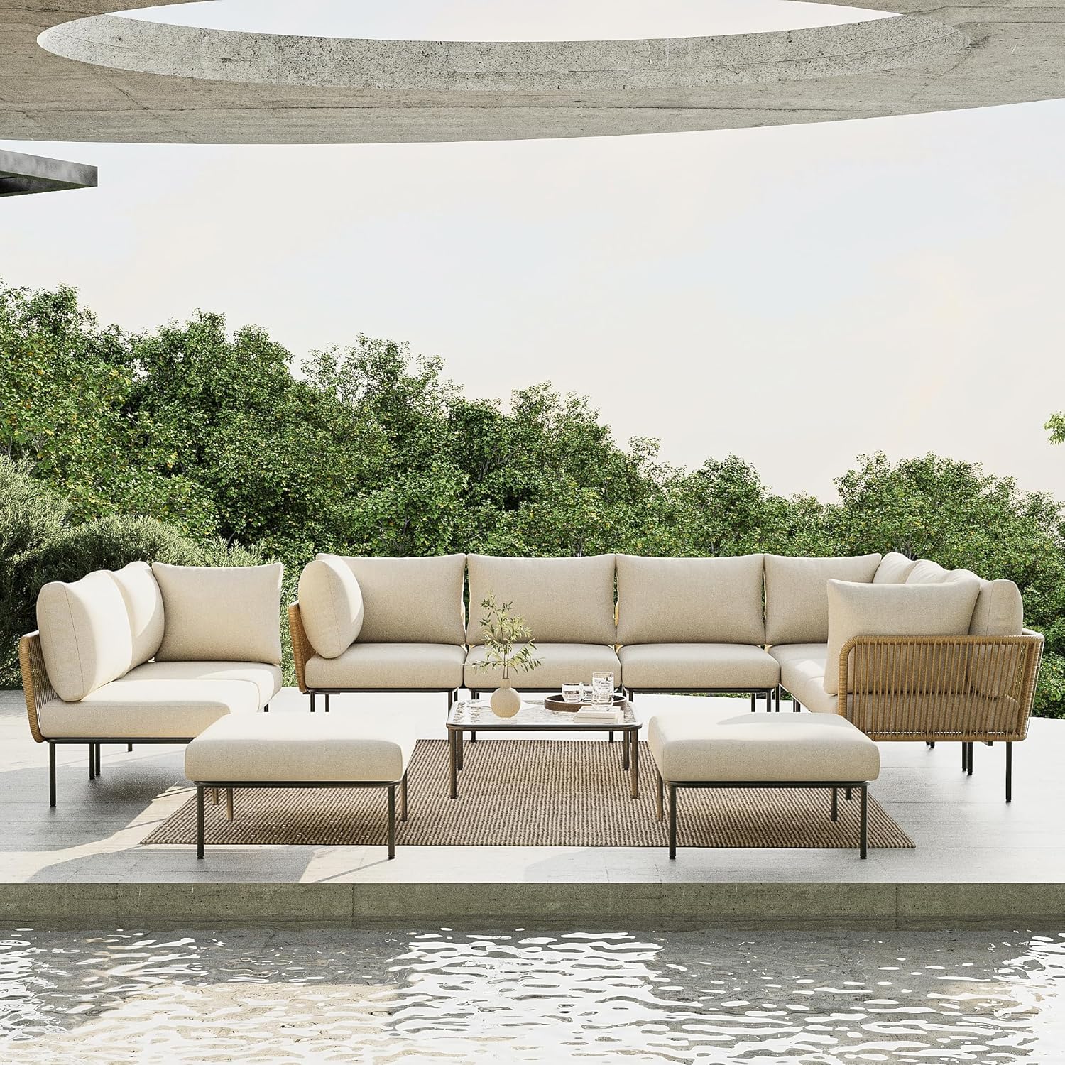 buy Vakollia outdoor patio sofa set,Vakollia wicker sectional pros cons,best L-shaped conversation sofa for patio,outdoor sofa set vs alternatives,should I buy a rope wicker patio set,Vakollia patio furniture worth buying unboxing and complete package contents