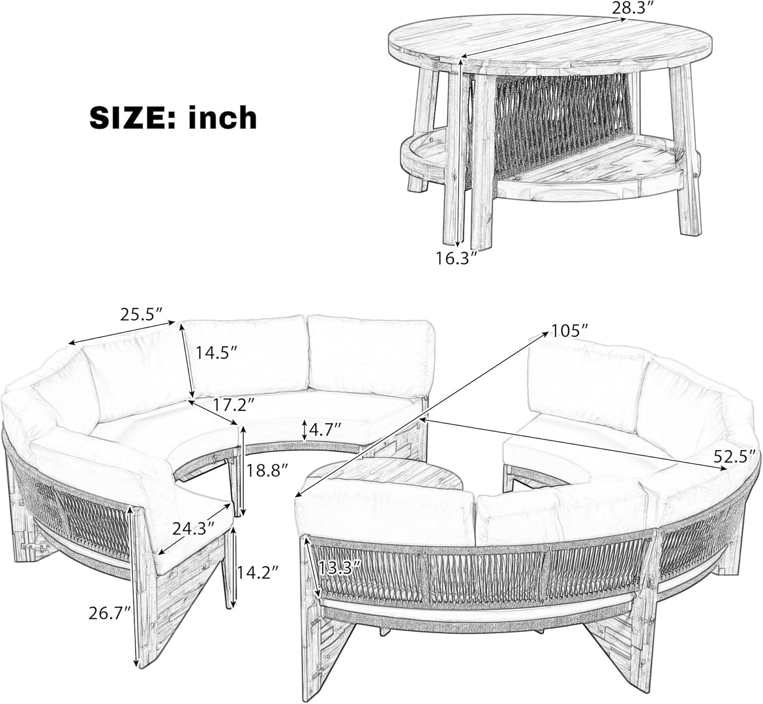 buy VilroCaz outdoor patio sofa set,semi-circle sectional pros cons,acacia wood outdoor furniture durable,best patio conversation sets for gardens,VilroCaz sofa set worth buying,waterproof cushion outdoor sofa set performance testing and real-world results