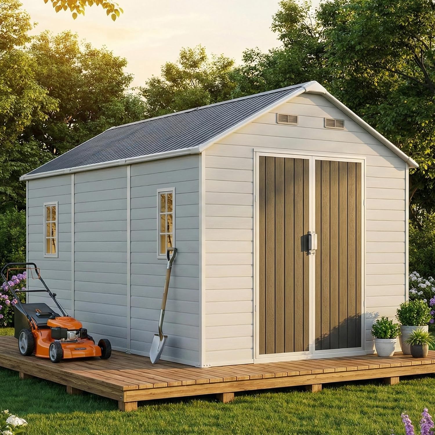 Image 1 of buy WELYAS 8x14 resin storage shed