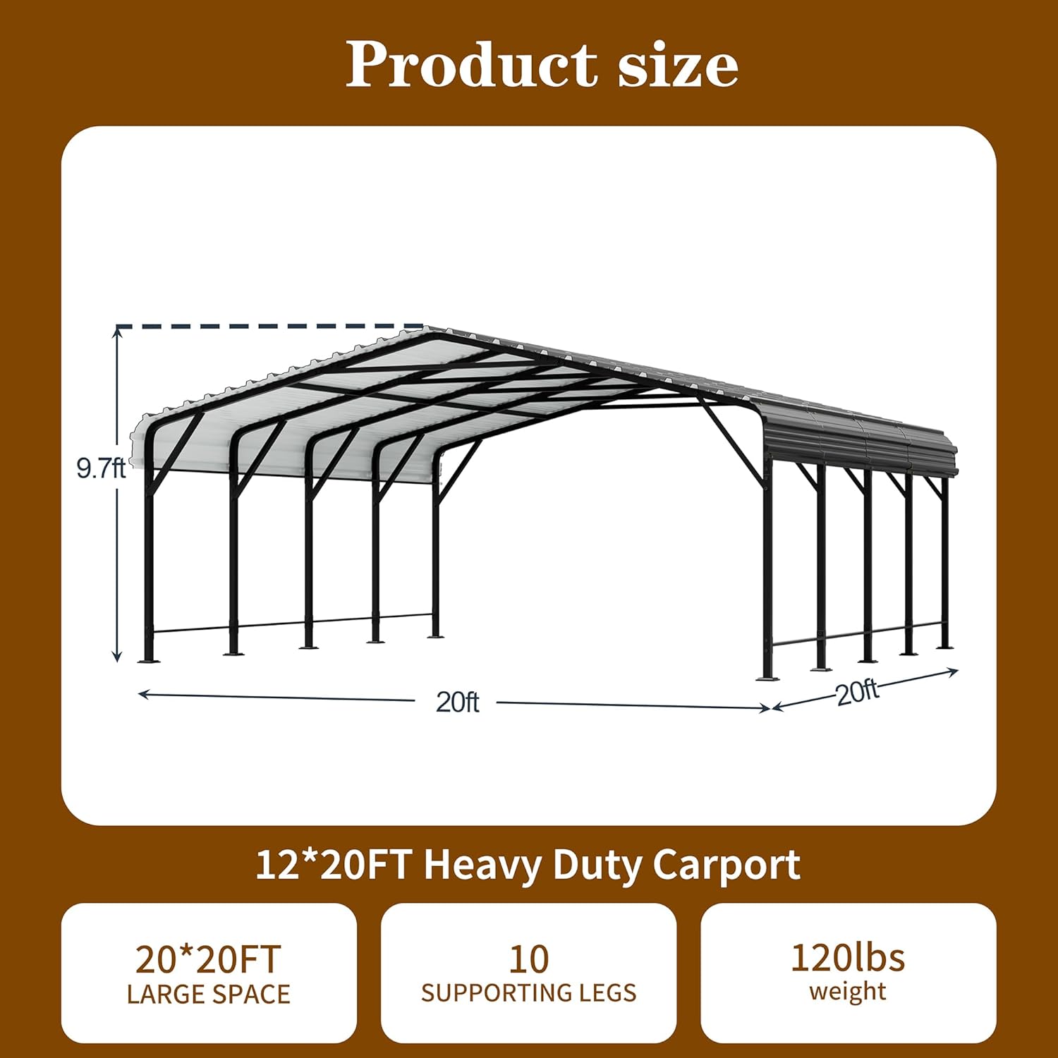 buy Walsunny metal carport 20x20,Walsunny 20x20 carport for truck,Walsunny carport vs ShelterLogic,Walsunny metal carport pros cons,best heavy duty carport for SUV,should I buy Walsunny carport unboxing and complete package contents