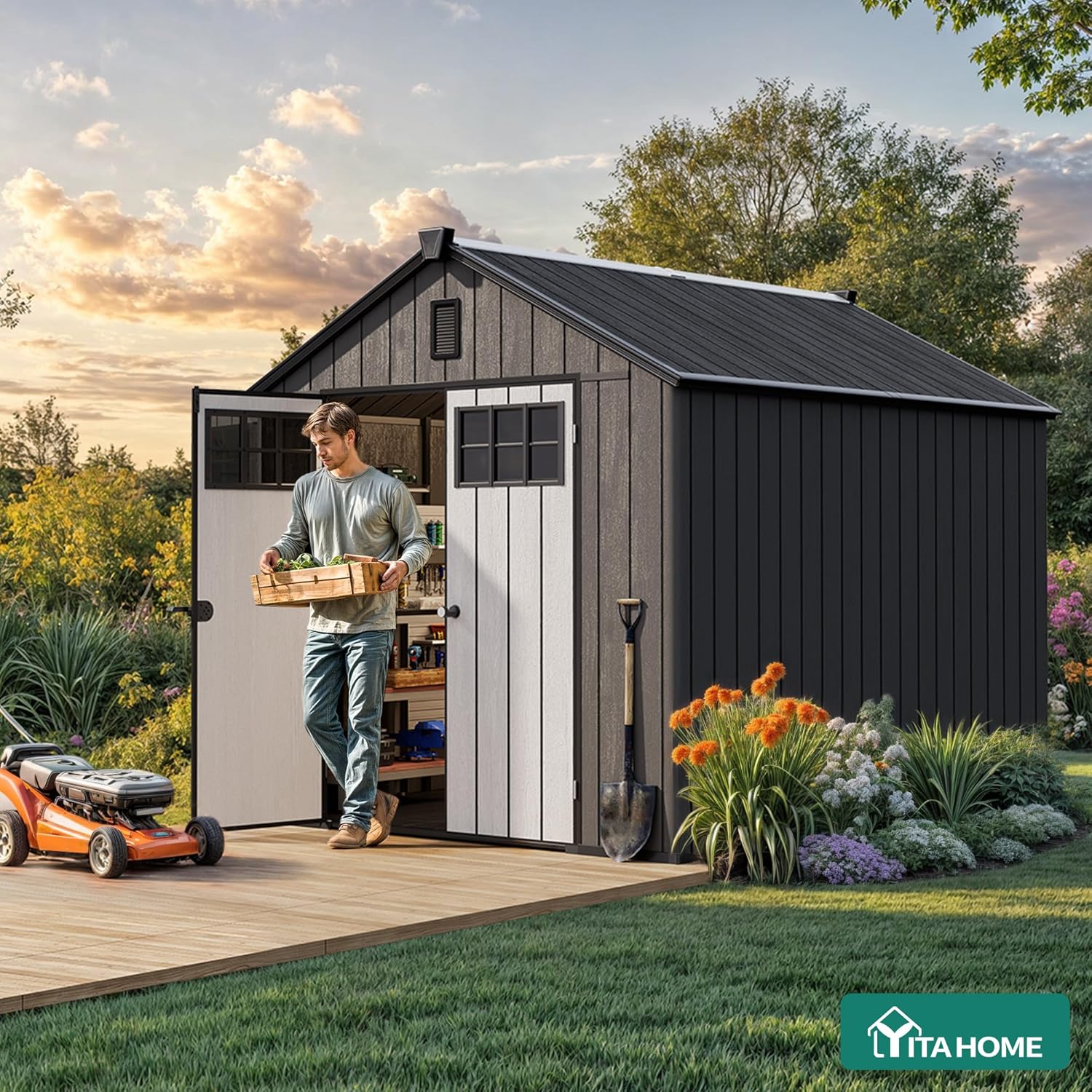 buy YITAHOME storage shed,YITAHOME 8x10 shed honest,YITAHOME plastic shed worth buying,best large outdoor shed for bikes,YITAHOME vs Suncast shed,YITAHOME storage shed pros cons unboxing and complete package contents