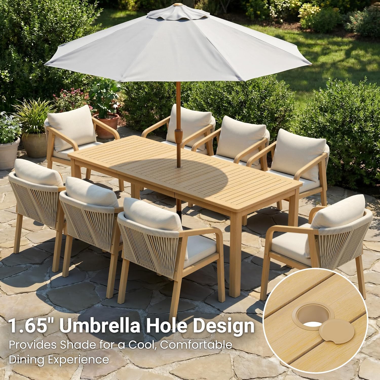 buy acacia patio dining set,solid wood outdoor furniture worth it,acacia wood vs eucalyptus outdoor,is acacia wood good for patio,patio dining set for 8 pros cons,best outdoor dining set for garden performance testing and real-world results
