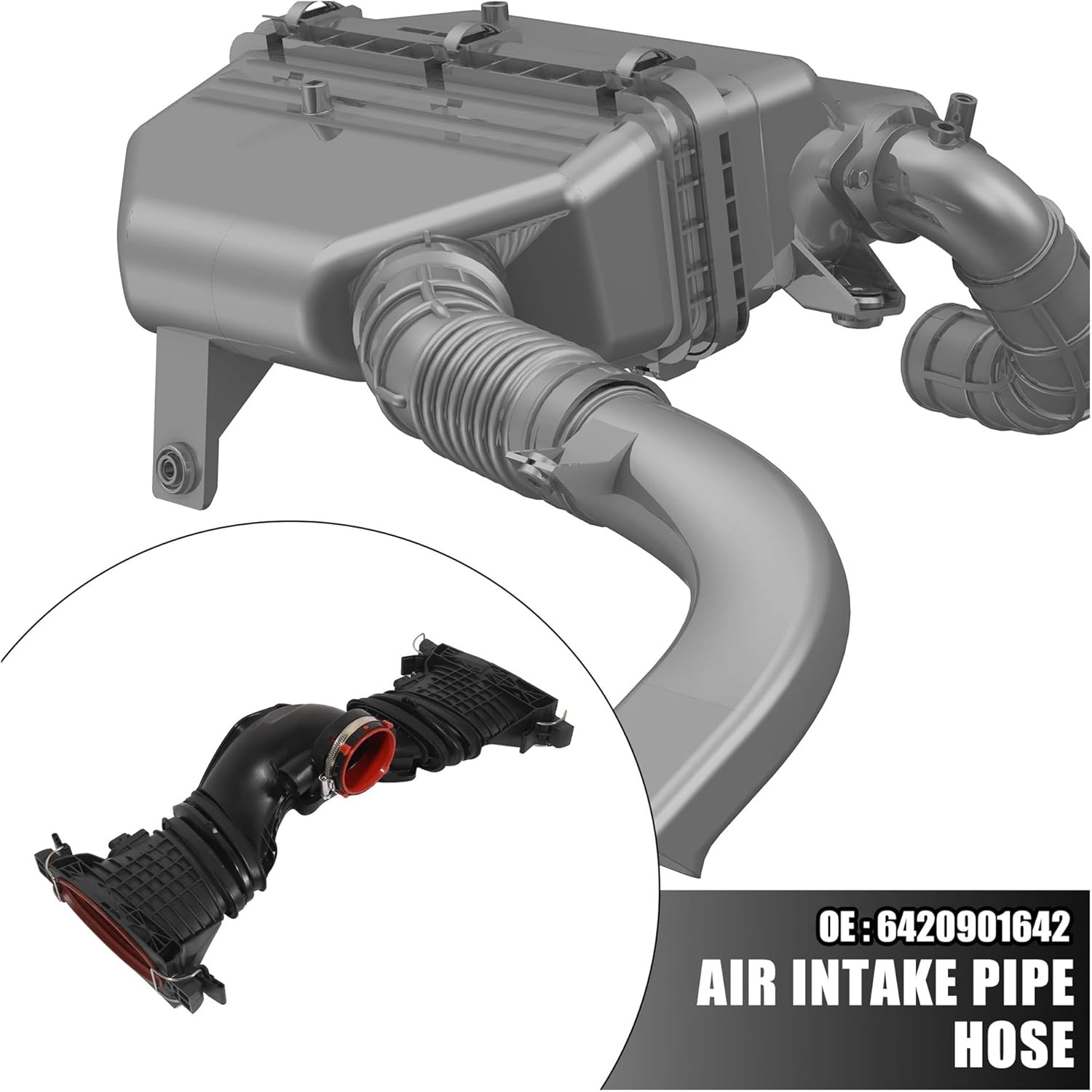 buy air intake pipe hose 6420901642,air intake pipe hose 6420901642 worth buying,should I buy BHUPWZE air intake hose,air intake pipe hose pros cons,best air intake hose for ML350 GL350,air intake hose 6420901642 vs OEM unboxing and complete package contents