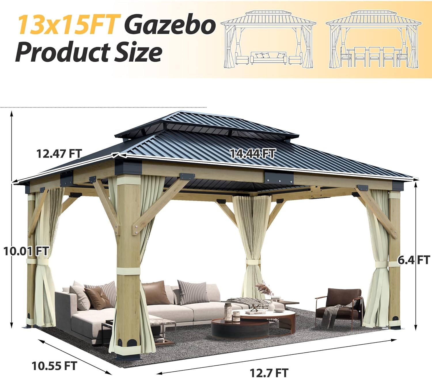 buy cedar wood gazebo,should I buy wooden gazebo,cedar gazebo pros cons,best hardtop gazebo for patio,HOVSN gazebo worth buying,gazebo vs carport unboxing and complete package contents