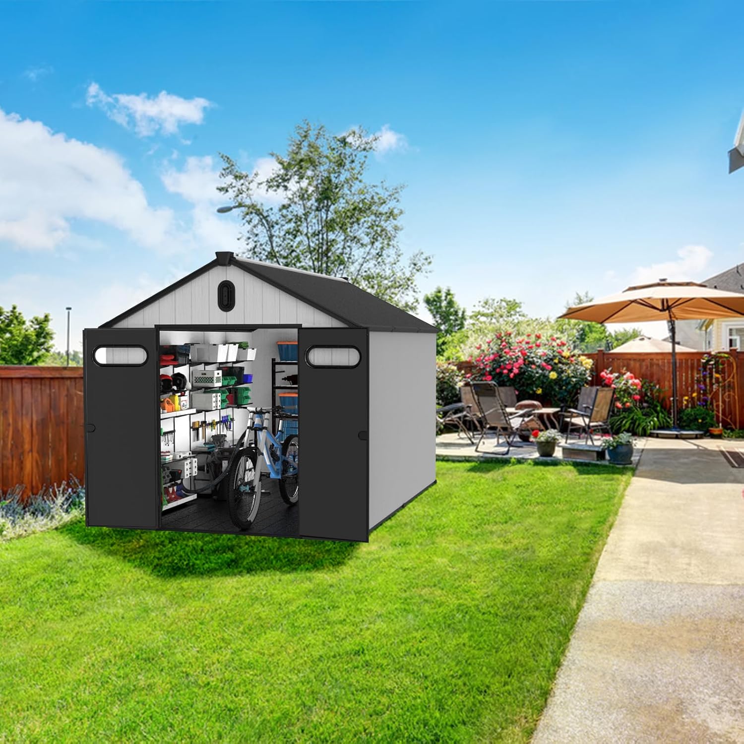 buy Chery Industrial outdoor storage shed,best affordable metal tool shed,Chery Industrial shed pros cons,galvanized steel shed for backyard worth it,Chey Industrial 8x12 vs others,waterproof outdoor storage shed for garden unboxing and complete package contents