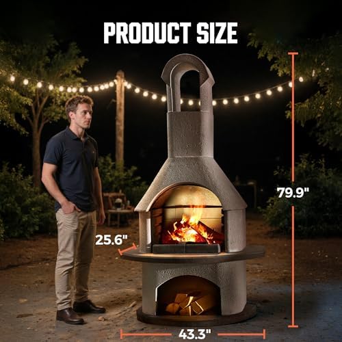 buy concrete outdoor fireplace,concrete fireplace with grill worth buying,BIG HORN PRIME fireplace pros cons,best outdoor fireplace for grilling,wood burning fireplace with storage,should I buy a concrete chimenea unboxing and complete package contents