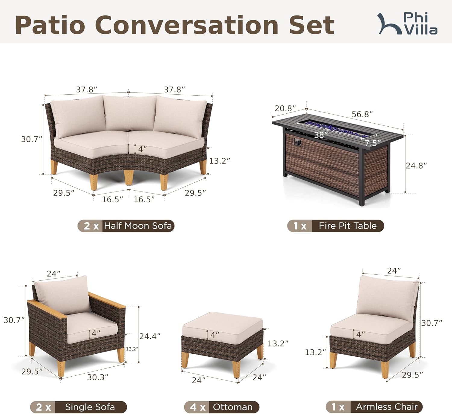 buy curved patio fire pit set,should I buy curved patio set,wicker outdoor sectional pros cons,best conversation seating for backyard,patio fire pit table worth buying,curved sofa set vs straight layout unboxing and complete package contents