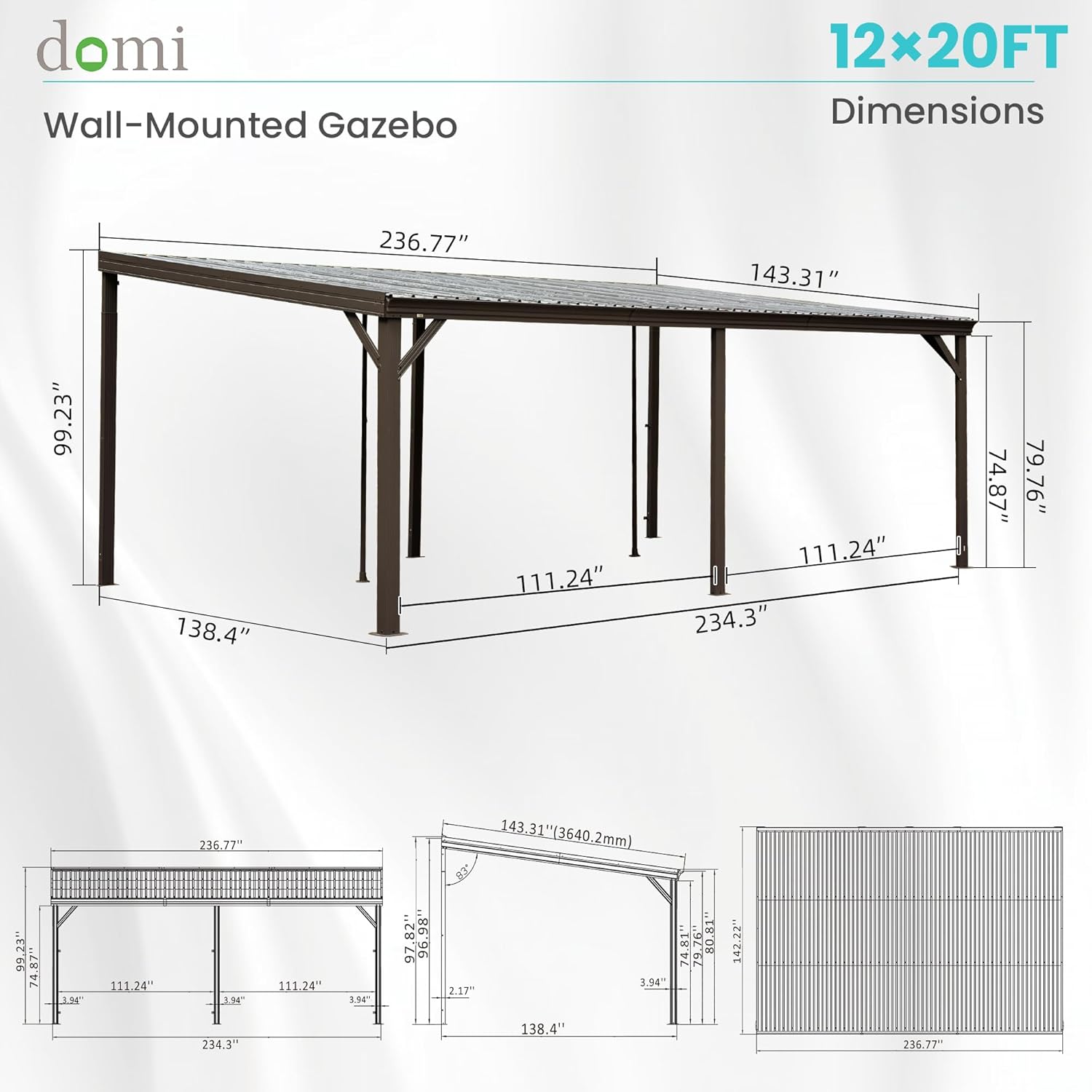 buy domi lean to gazebo,should i buy domi lean to gazebo,domi lean to gazebo pros cons,domi lean to gazebo vs alternatives,best wall mounted gazebo for deck,galvanized steel hardtop gazebo worth buying unboxing and complete package contents