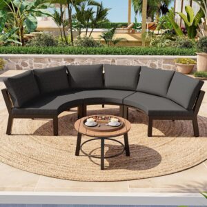 Image 1 of buy half moon patio conversation set