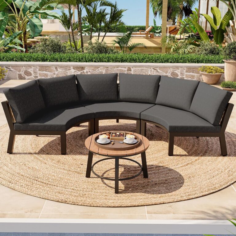 Image 1 of buy half moon patio conversation set