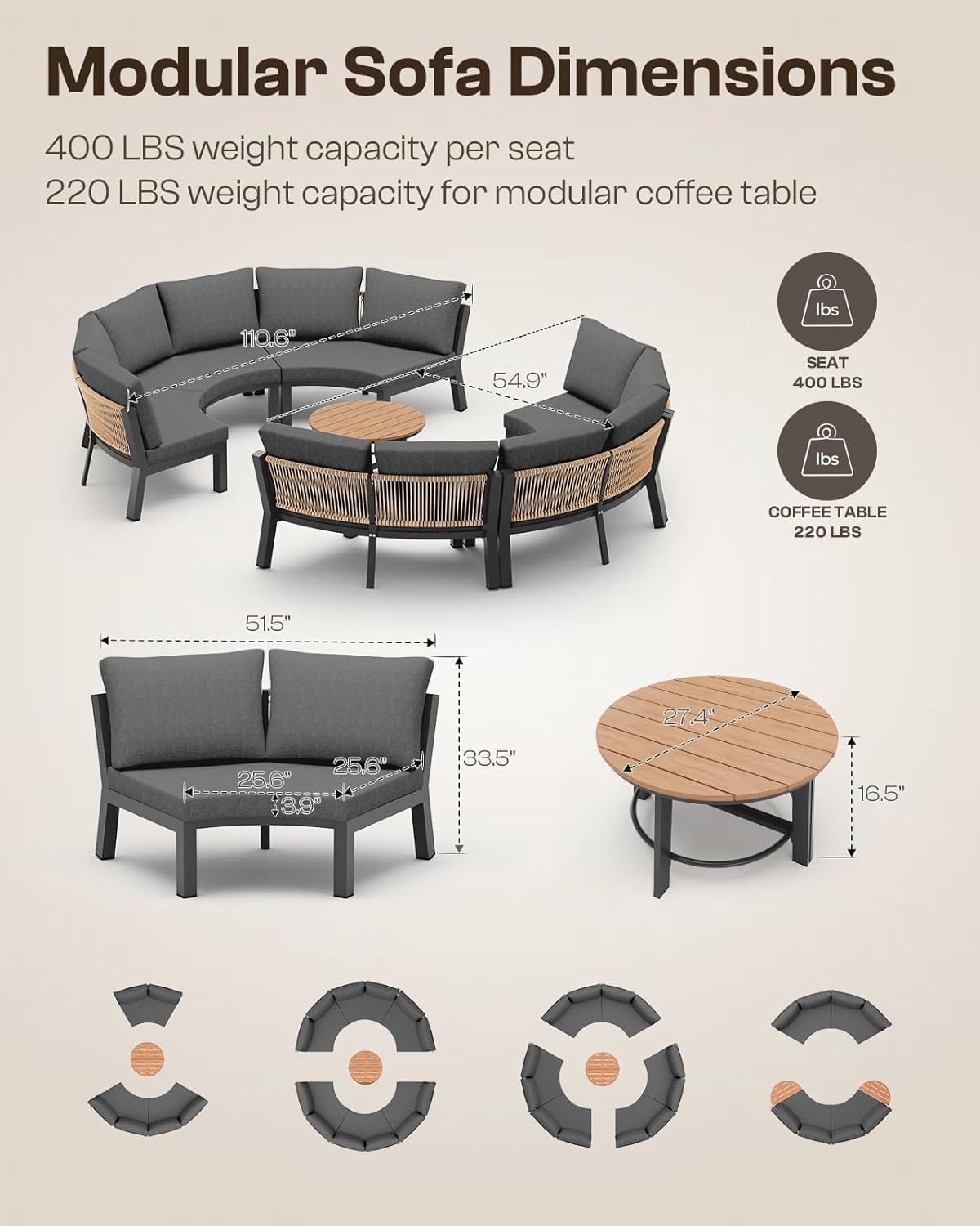 buy half moon patio conversation set,aluminum outdoor sectional sofa worth buying,half moon sofa set pros cons,ComfCove patio furniture set honest,modular outdoor sofa for car,best patio conversation set for vehicles unboxing and complete package contents