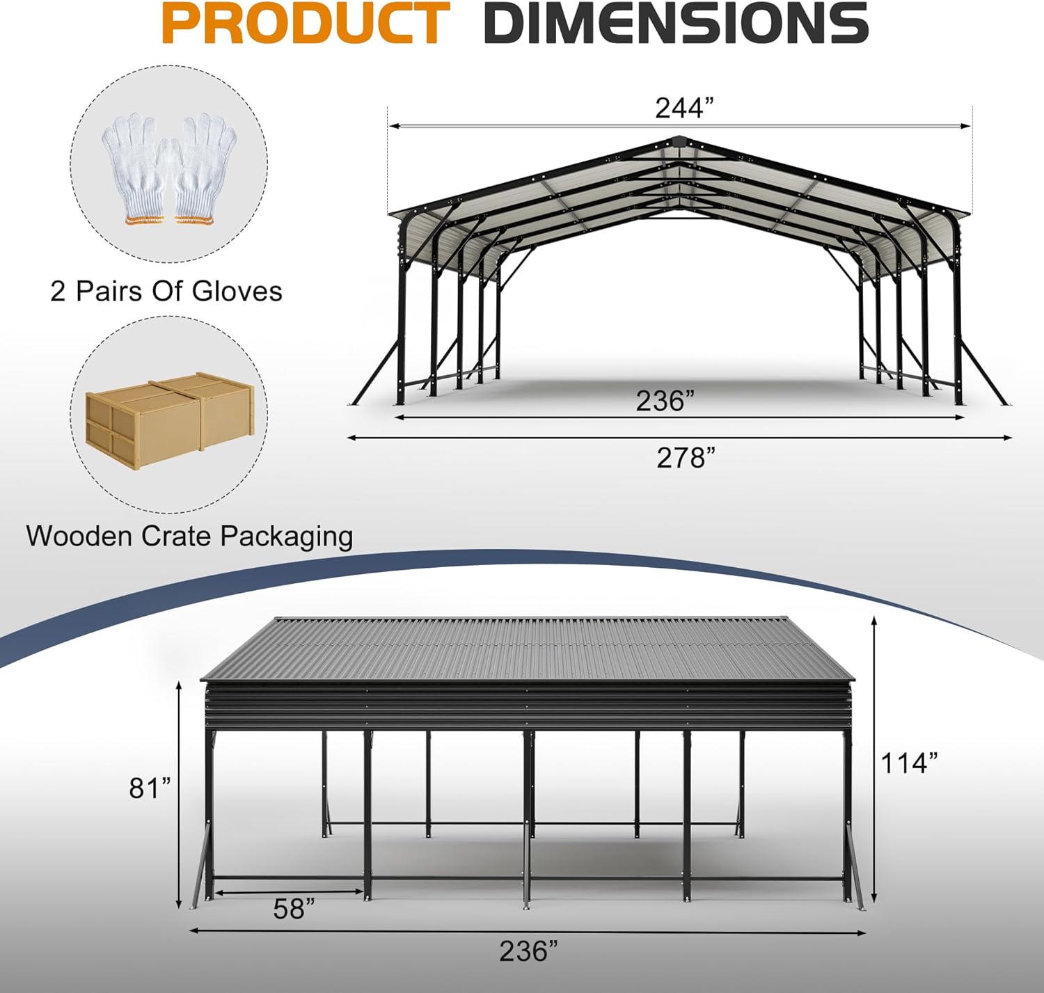 buy heavy duty carport canopy,heavy duty carport canopy pros cons,best metal carport for snow,20x20 carport worth buying,should I buy a steel car shelter,galvanized carport for SUV unboxing and complete package contents