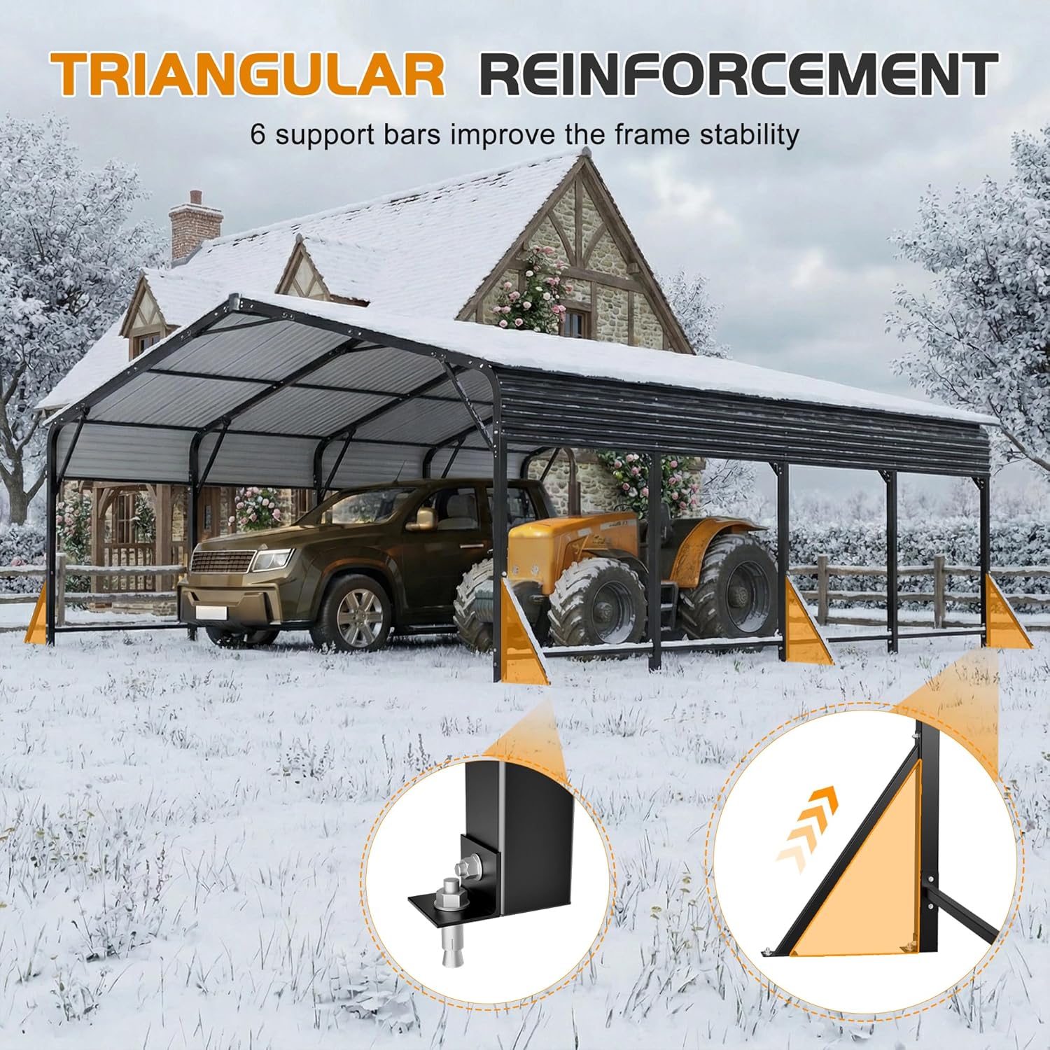 buy heavy duty carport canopy,heavy duty carport canopy pros cons,best metal carport for snow,20x20 carport worth buying,should I buy a steel car shelter,galvanized carport for SUV performance testing and real-world results