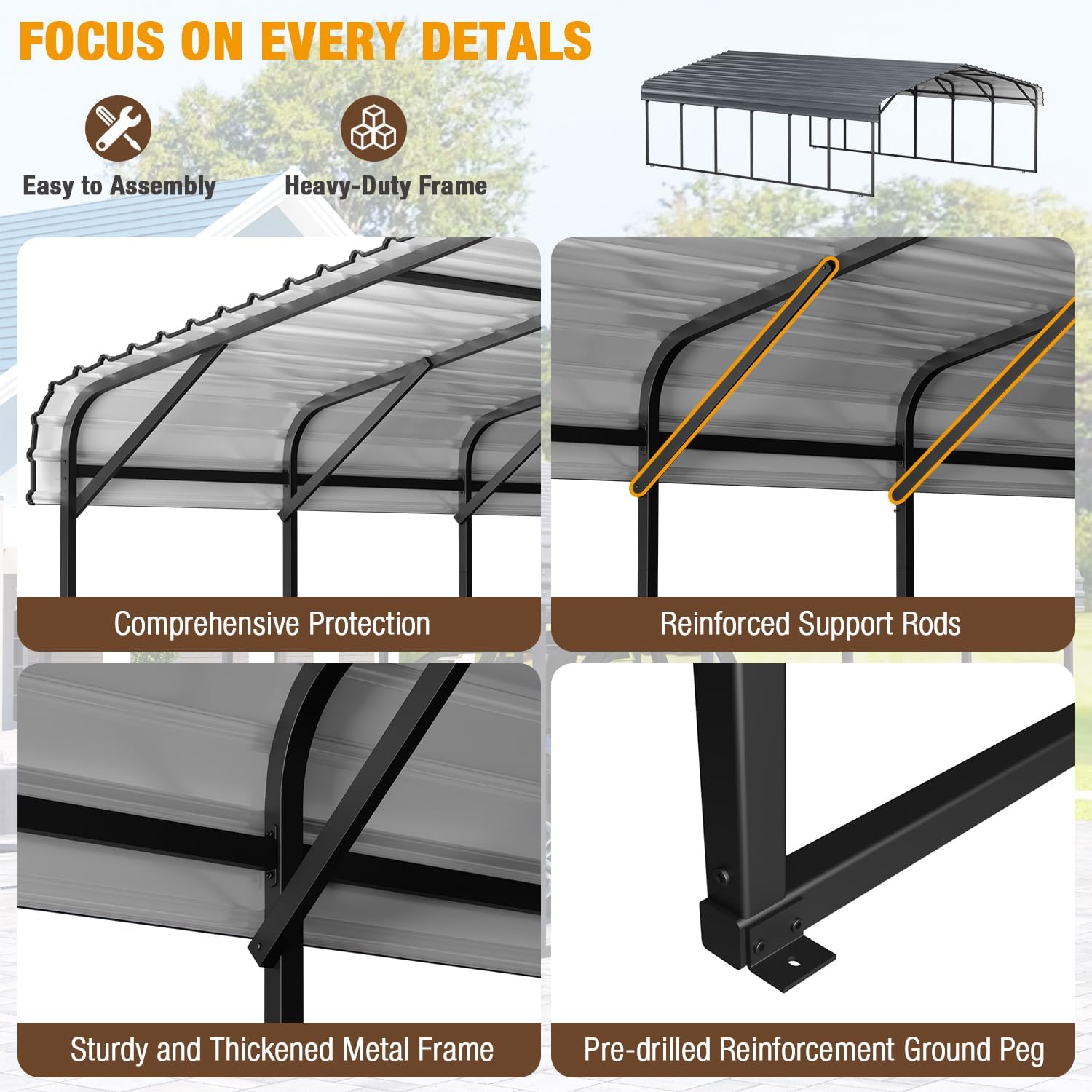 Step-by-step guide for buy heavy duty metal carport,best carport for truck and SUV,EBE carport worth buying,metal carport vs garage,outdoor car shelter pros cons,should I buy a metal carport - complete tutorial