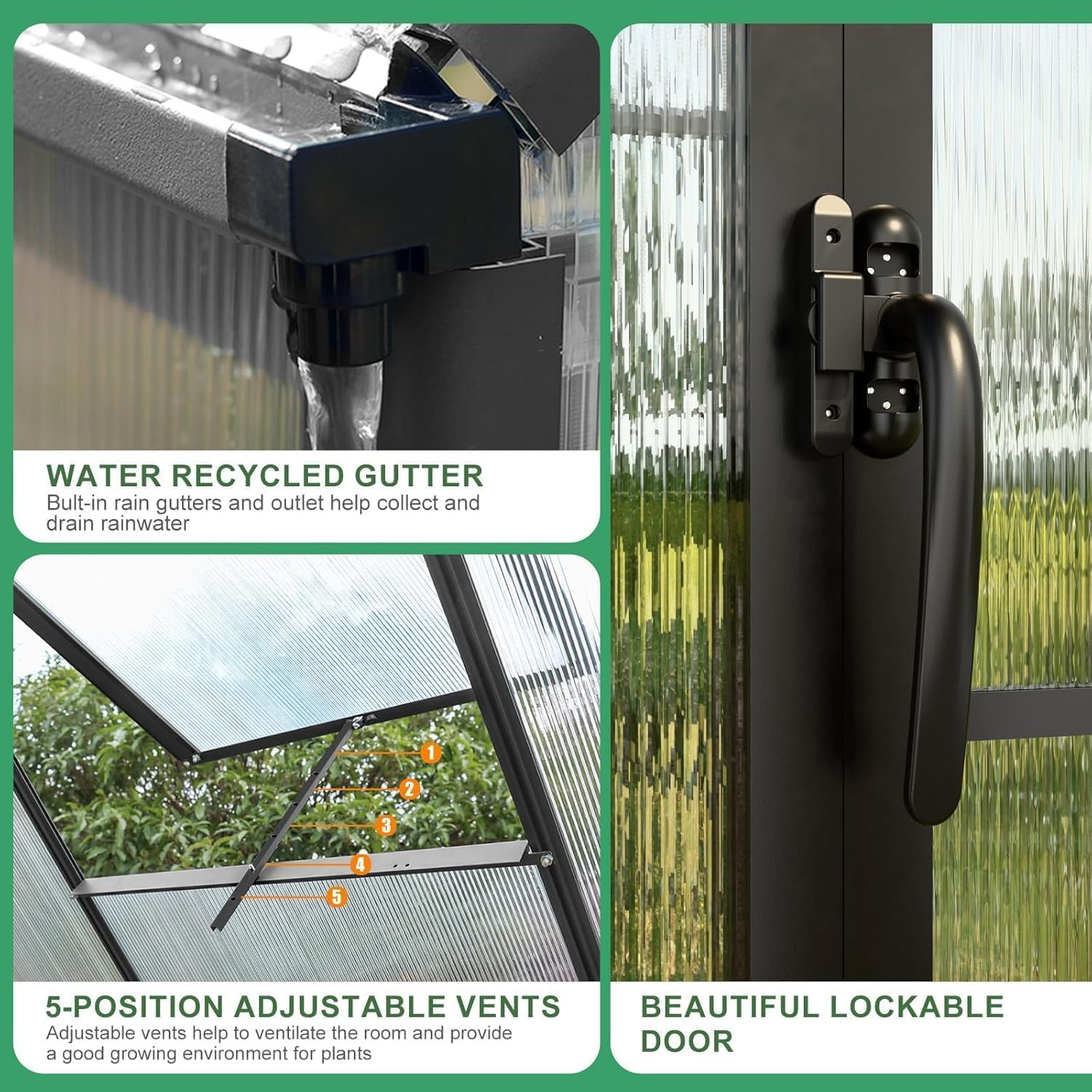 buy heavy duty polycarbonate greenhouse, best large walk-in greenhouse for outdoor, should I buy a polycarbonate greenhouse, JULY'S SONG greenhouse pros cons, heavy duty greenhouse vs alternatives, polycarbonate greenhouse worth buying for garden performance testing and real-world results